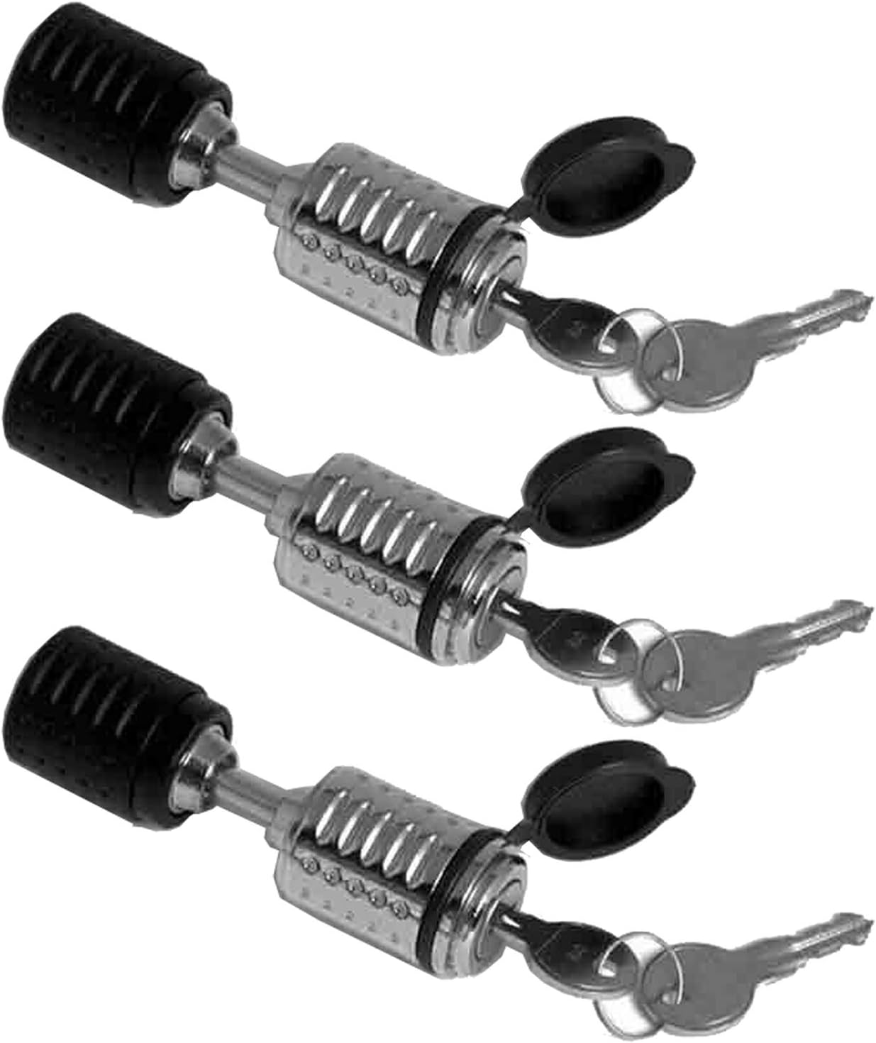 Deadbolt Barbell Coupler Lock - 3-Pack Keyed Alike (RC-2-KA3) - Made in U.S.A.