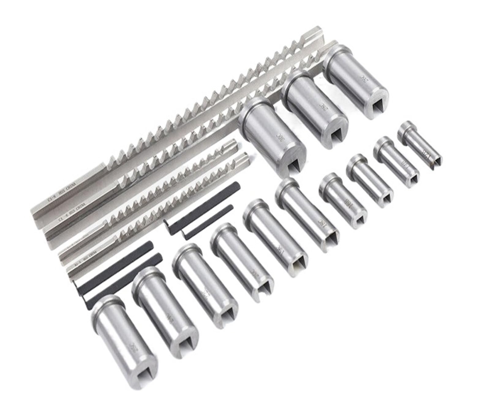 Juego de 22 Brocas HSS para chaveteros, Herramientas de Corte métricas para máquinas CNC, Corte de precisión, Aplicaciones industriales duraderas y eficientes.