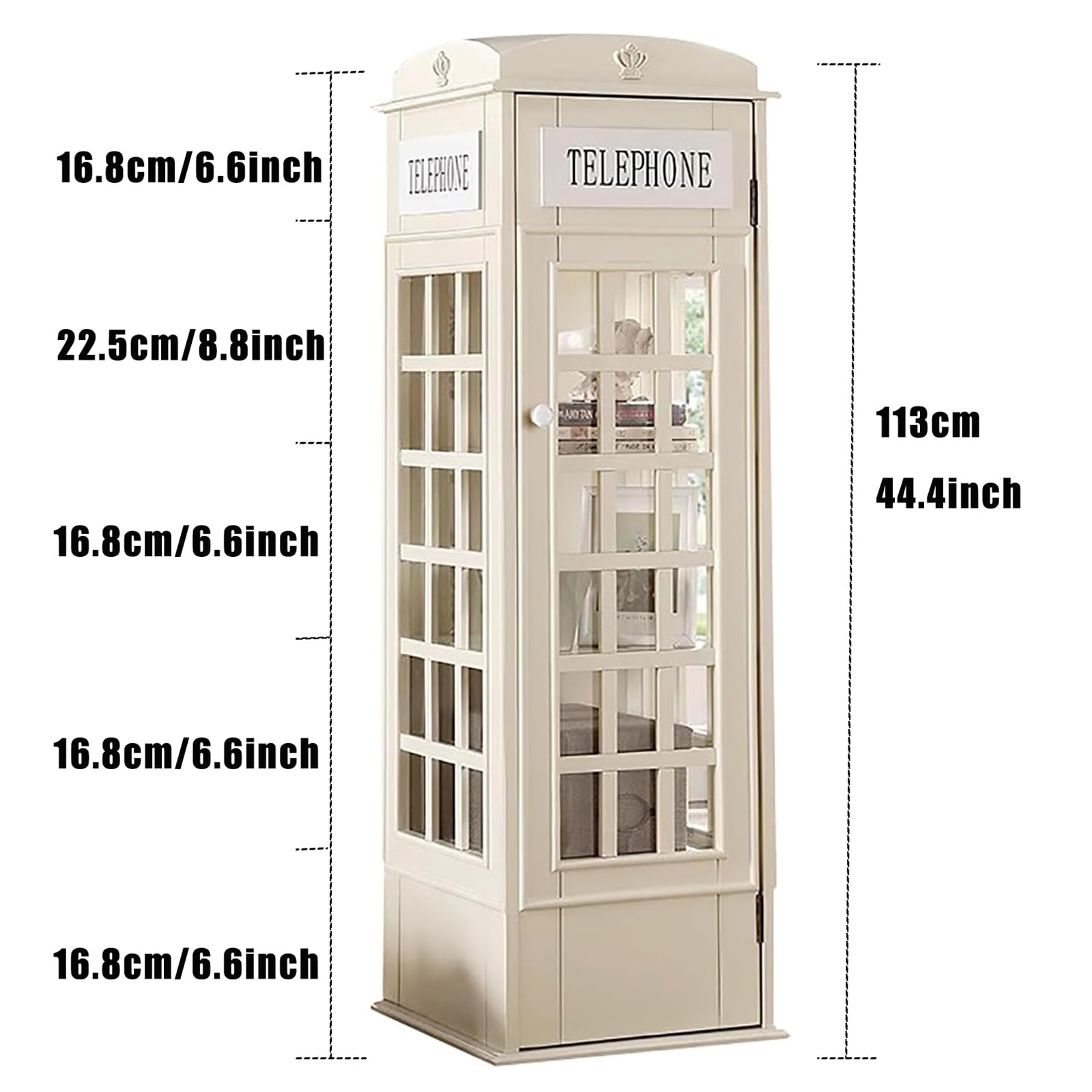 Amazon.com: QYQCXGL London Telephone Booth Bookshelf - 5-Tier