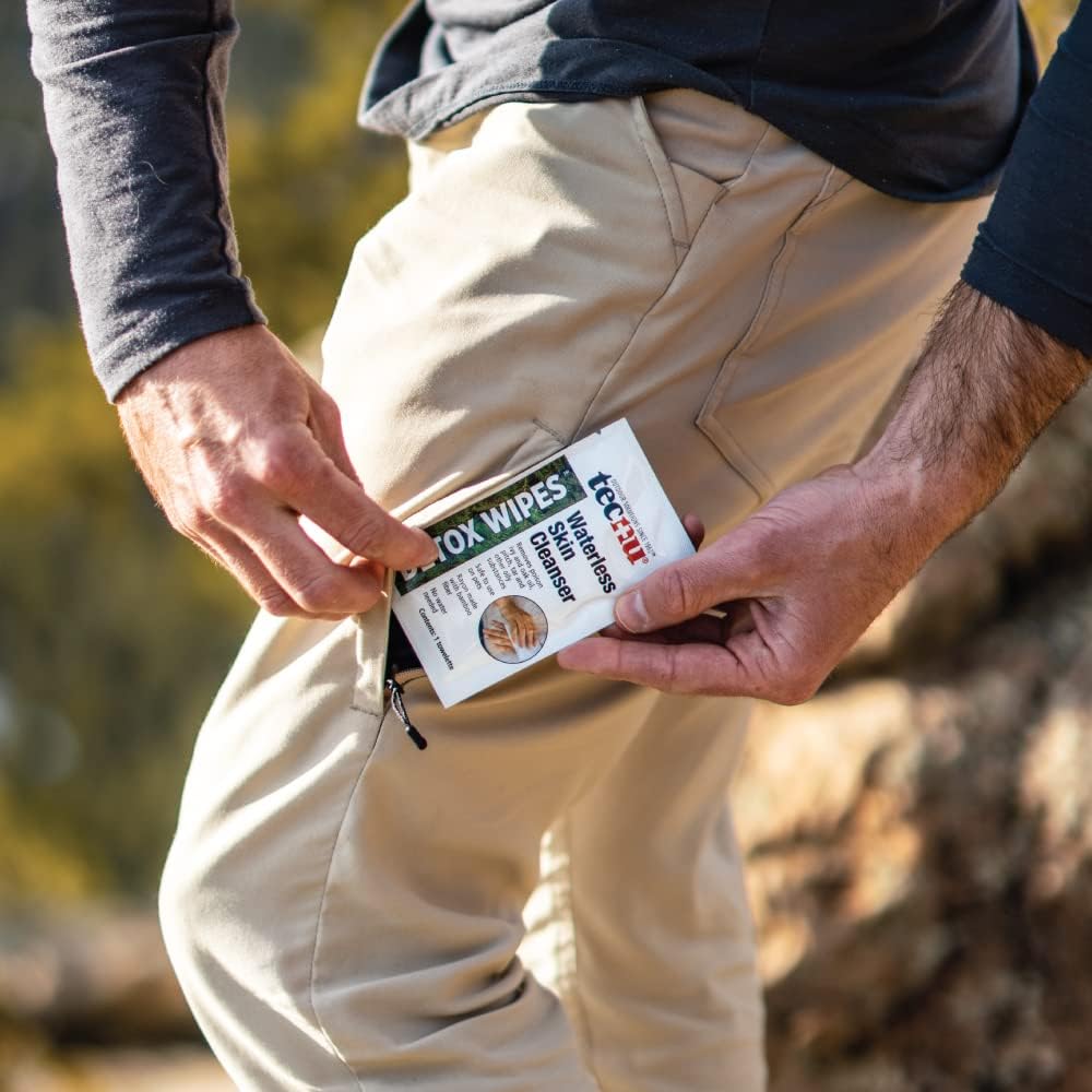 Tecnu Detox Wipes, Poison Ivy Wipes, 12 Count, Large Individual Wipes, Waterless Skin Oil Cleanser, Helps Remove Rash Causing Oil from Poison Ivy, Poison Oak, Poison Sumac, Pitch & Tar - Image 4