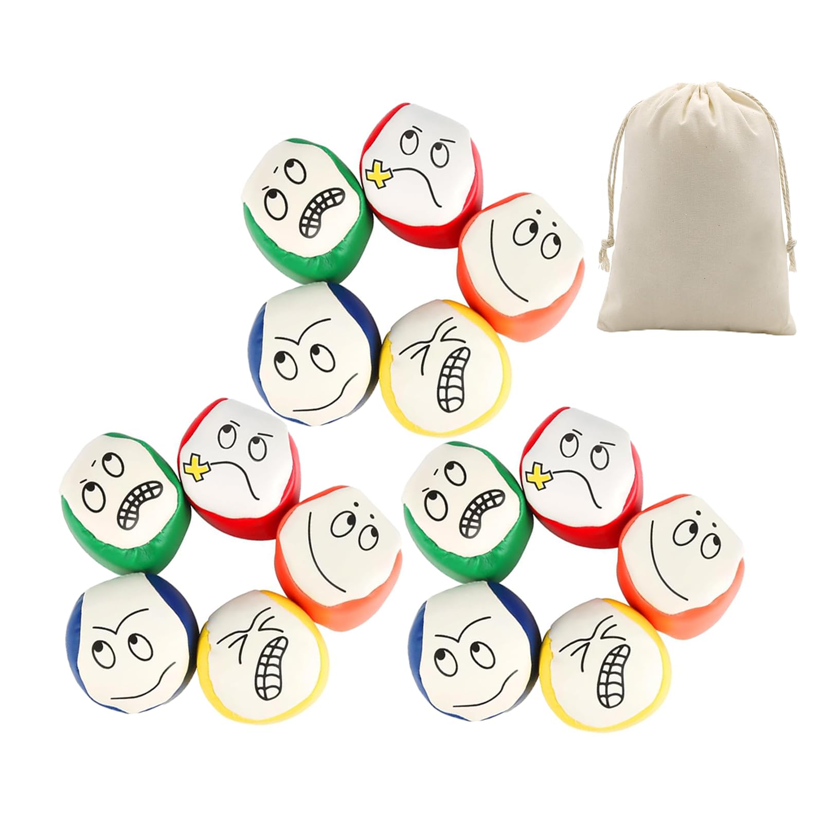 Set 15 Palline Da Giocoliere In Tessuto Morbido Per Principianti, Giocattoli Colorati Per Bambini E Adulti, 5x5 Cm - 2
