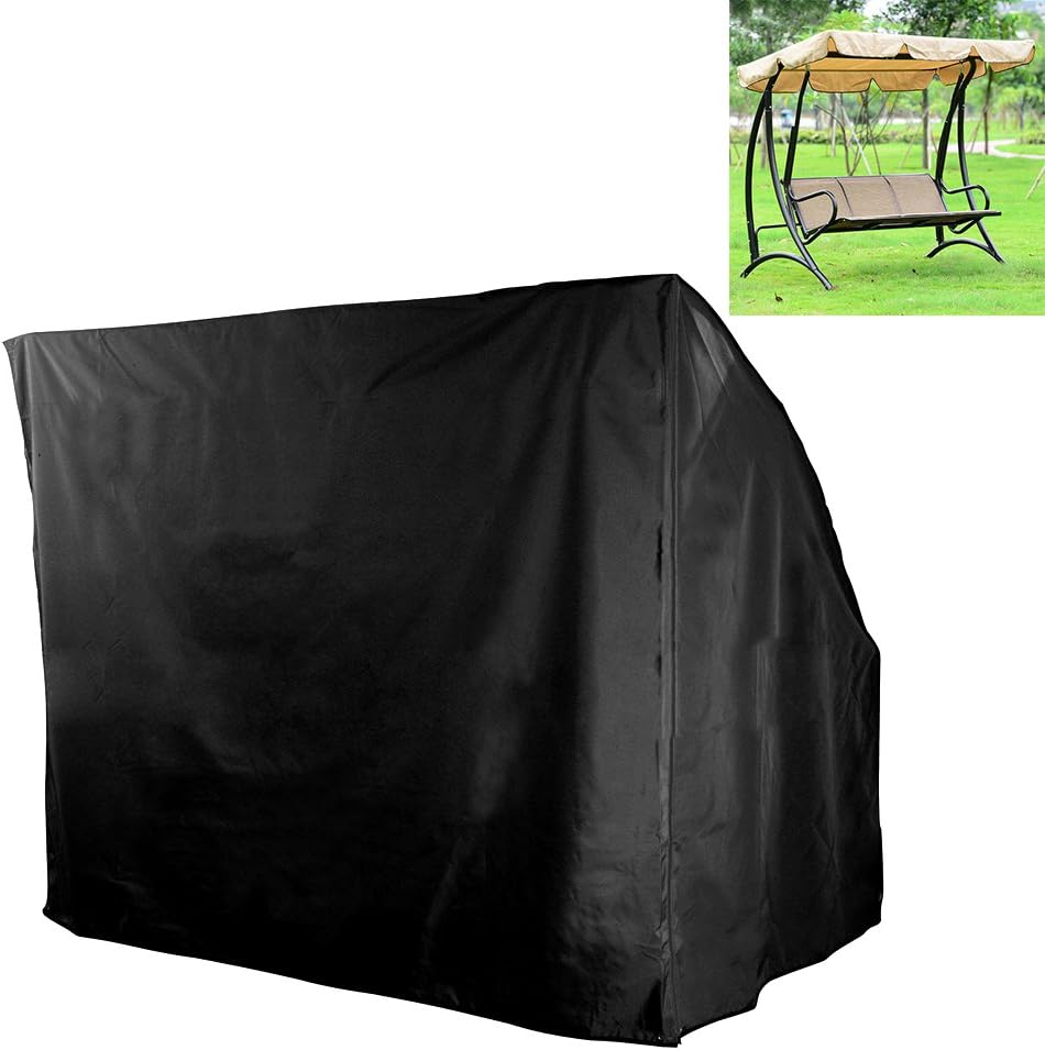 Hootecheu Garden Swing Waterproof Seat Covers 3 Seater Hammock Cover Furniture Shelter Heavy Duty Dust UV Rain Resistant Protection Cover 170 X 145 X 220cm