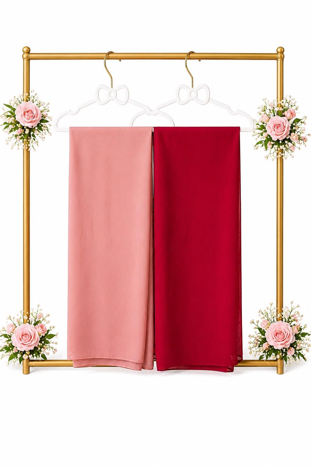 Chiffon Hijab for Women Soft Lightweight Dupatta Shawl | Breathable Daily Wear Head Scarf | Long Islamic Hijab (Solid Colors)- (pack of 2)-picture-22