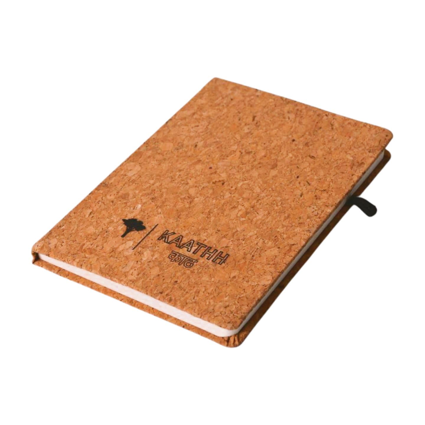 KAATHH Rubberised Cork cover journal | Case Bound/Hard Cover Notebook | Office/Personal stationery | Single Line | A5 Size - 14.8 x 21 CM | Single Line | 192 Pages | Pack of 1