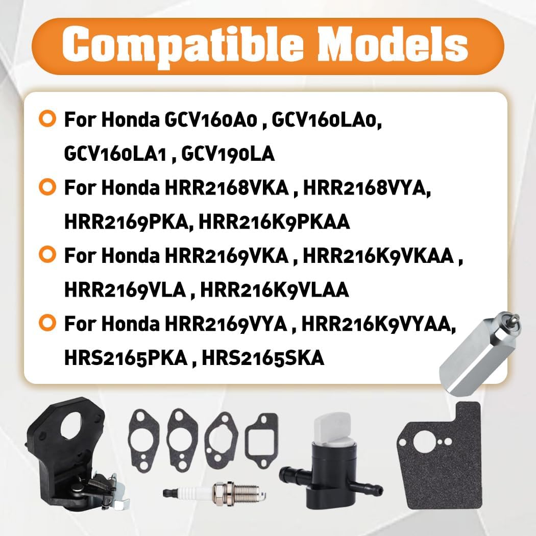 16620-Z8D-305 Thermo Wax Assembly for Honda GCV160 GCV160LA0 GCV190 GCV190LA HRX217 HRR216 Engines Lawn Mower with Gaskets Kit, Replace 16620-Z8D-842 Thermowax Part