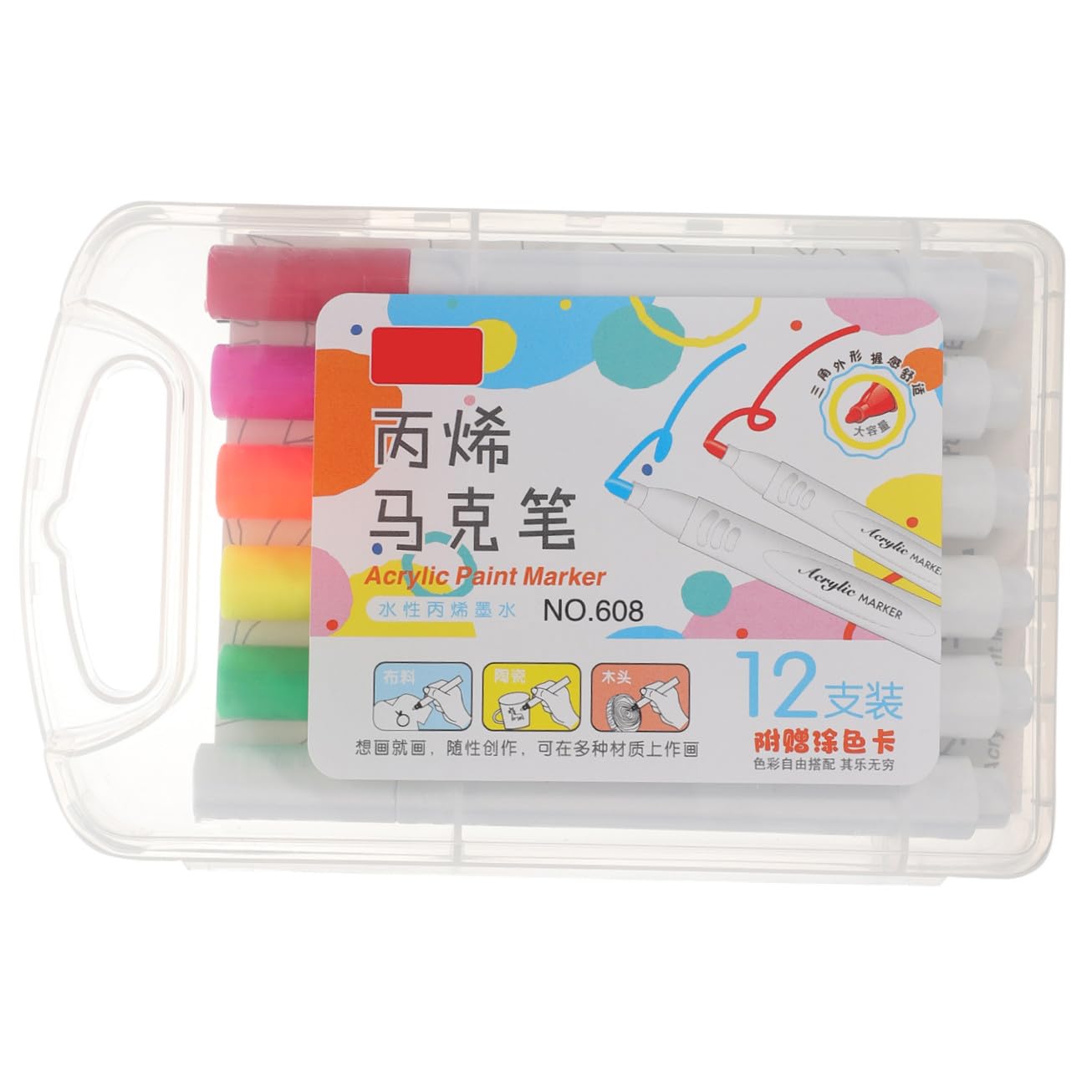 TOYANDONA 36pièces Feutres Acryliques Pour Peinture Toile Marqueurs Polyvalents Pour Art Et Bricolage