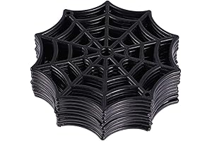 ULTNICE Spider Web for Halloween Decoration 50 Pcs Black
