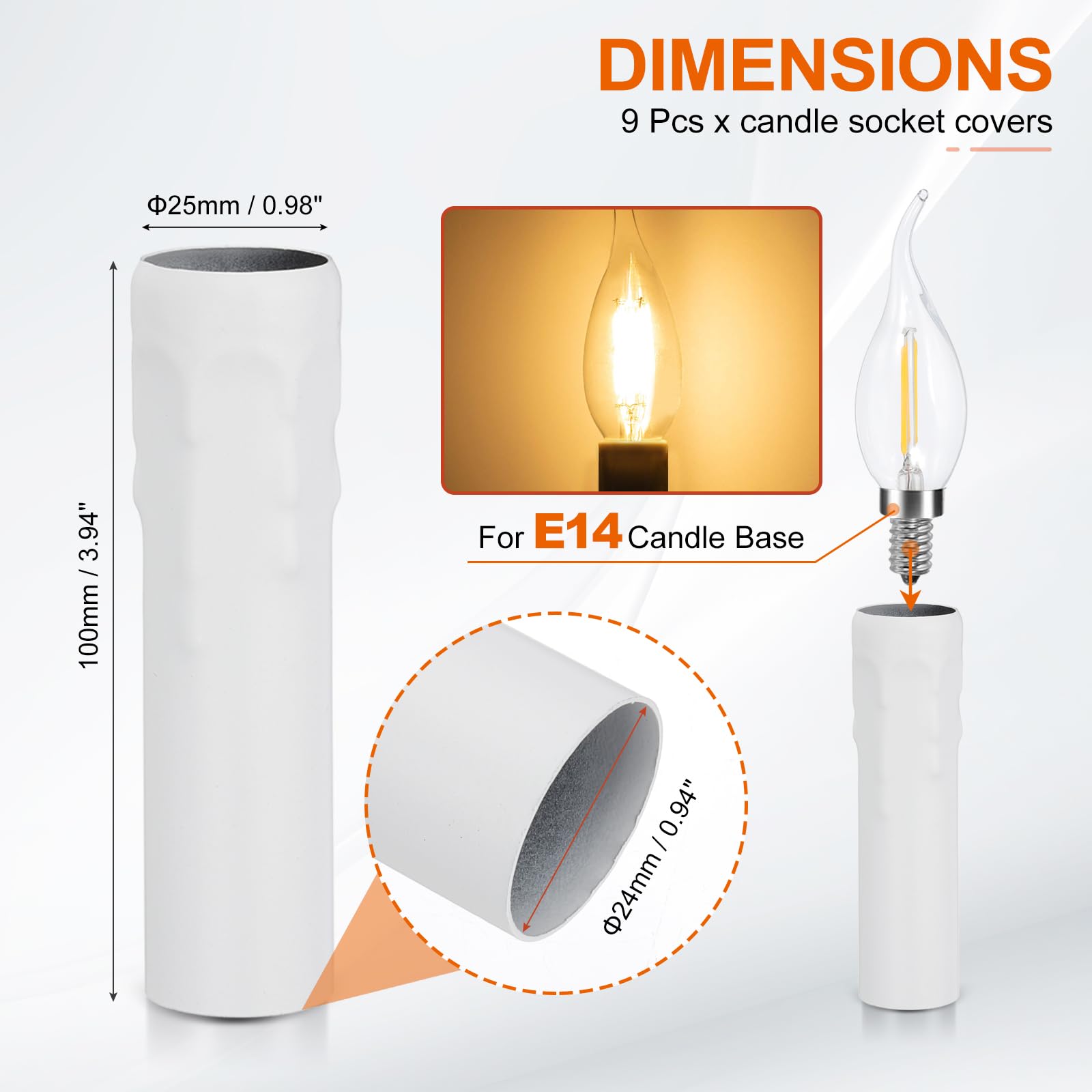 PATIKIL 3.94" Tall Candle Covers Sleeves - Image 2