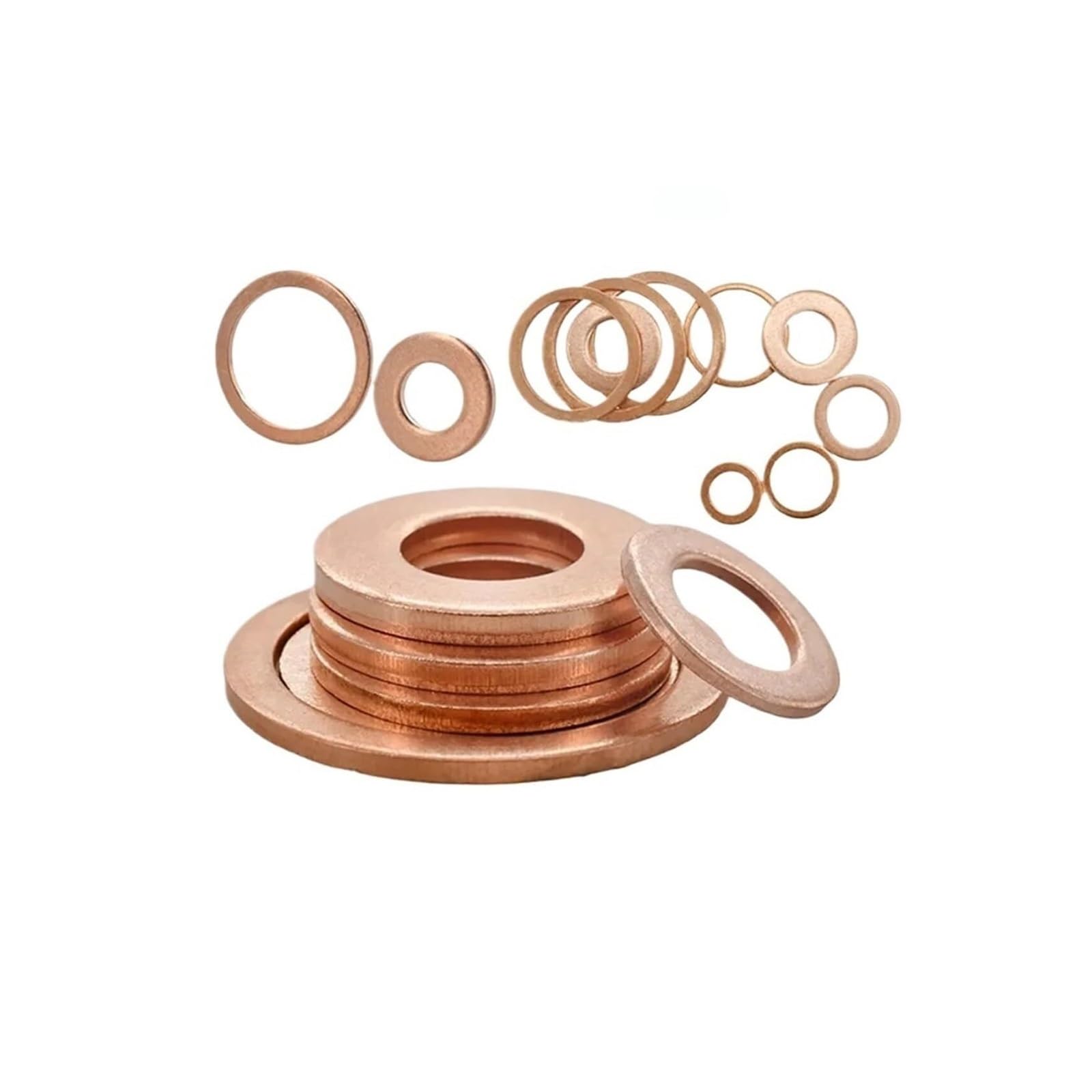 Tapones de Aceite de Cobre Puro sólido Arandela Junta tórica Cárter de Motocicleta Espaciadores de Sellado Planos M5 M6 M8 M10 M12 M14 M16 M18 M20 M22 M24(M12x20x1.5(20Pcs))