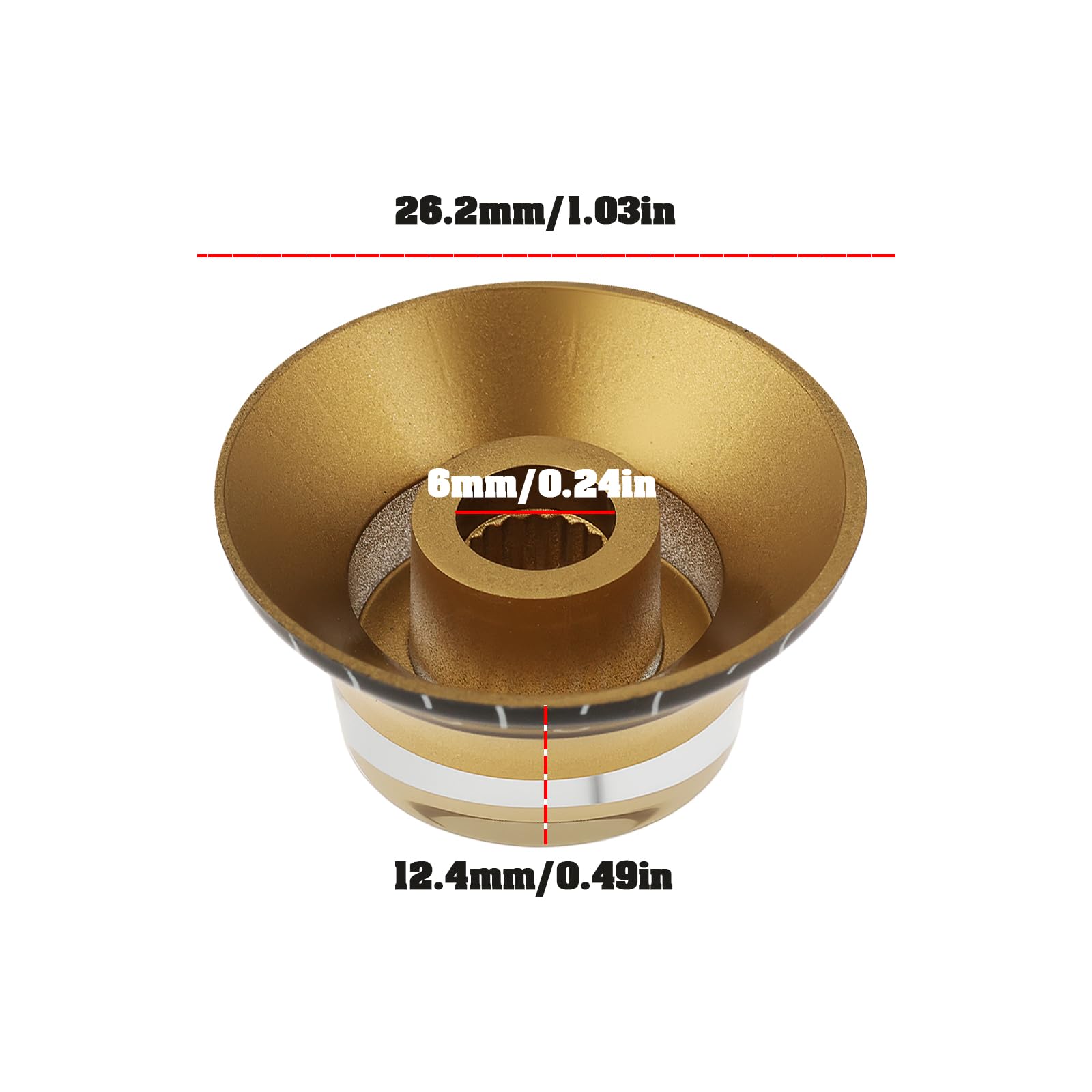 Create idea 4 PCs Guitar Speed Control Volume Tone Knobs 6mm Compatible with Gibson Les Paul - Image 4