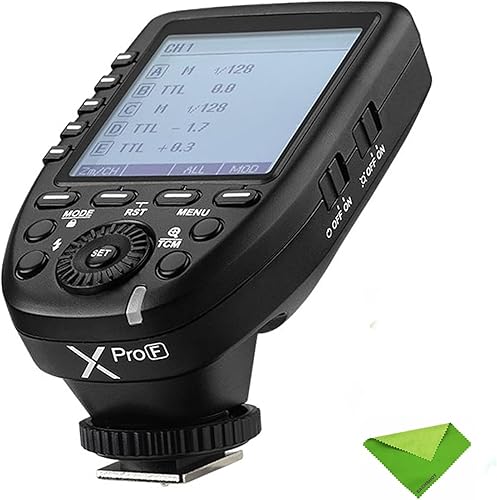 Godox Xpro-F - Transmisor de disparador de flash inalámbrico para Fuji Fujifilm 18000s HSS TTL-Convertir función manual Pantalla grande Diseño