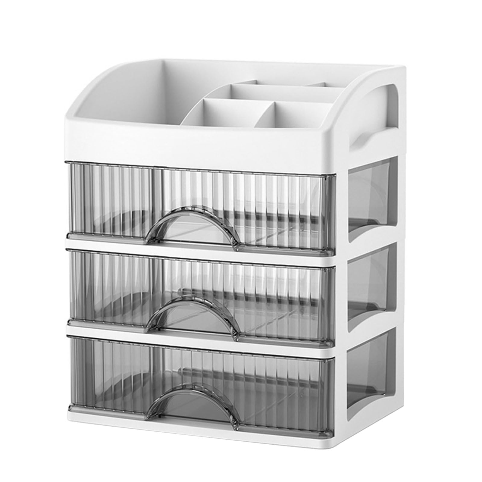 Jazuaiao Large Capacity Cosmetic Storage Holder Practical Makeup Container with Drawers Easy Access Cosmetics Storage Organizers Home Cosmetic Organization