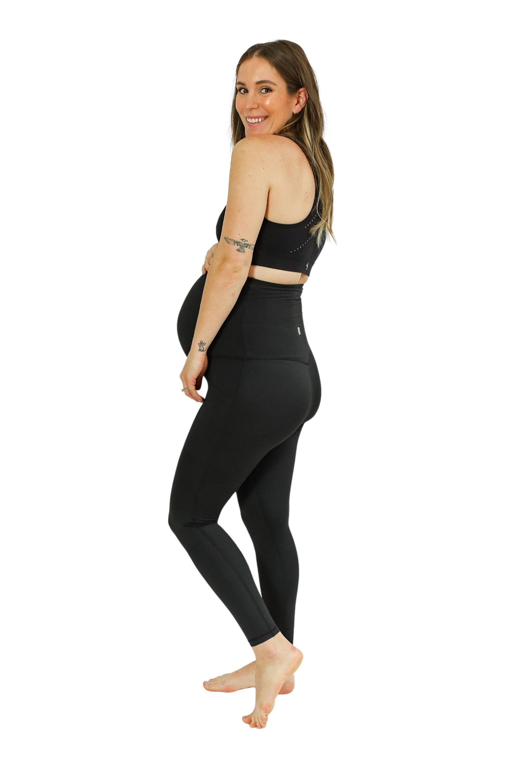 Movemama Women’s Active Maternity to Postpartum Leggings with Pockets