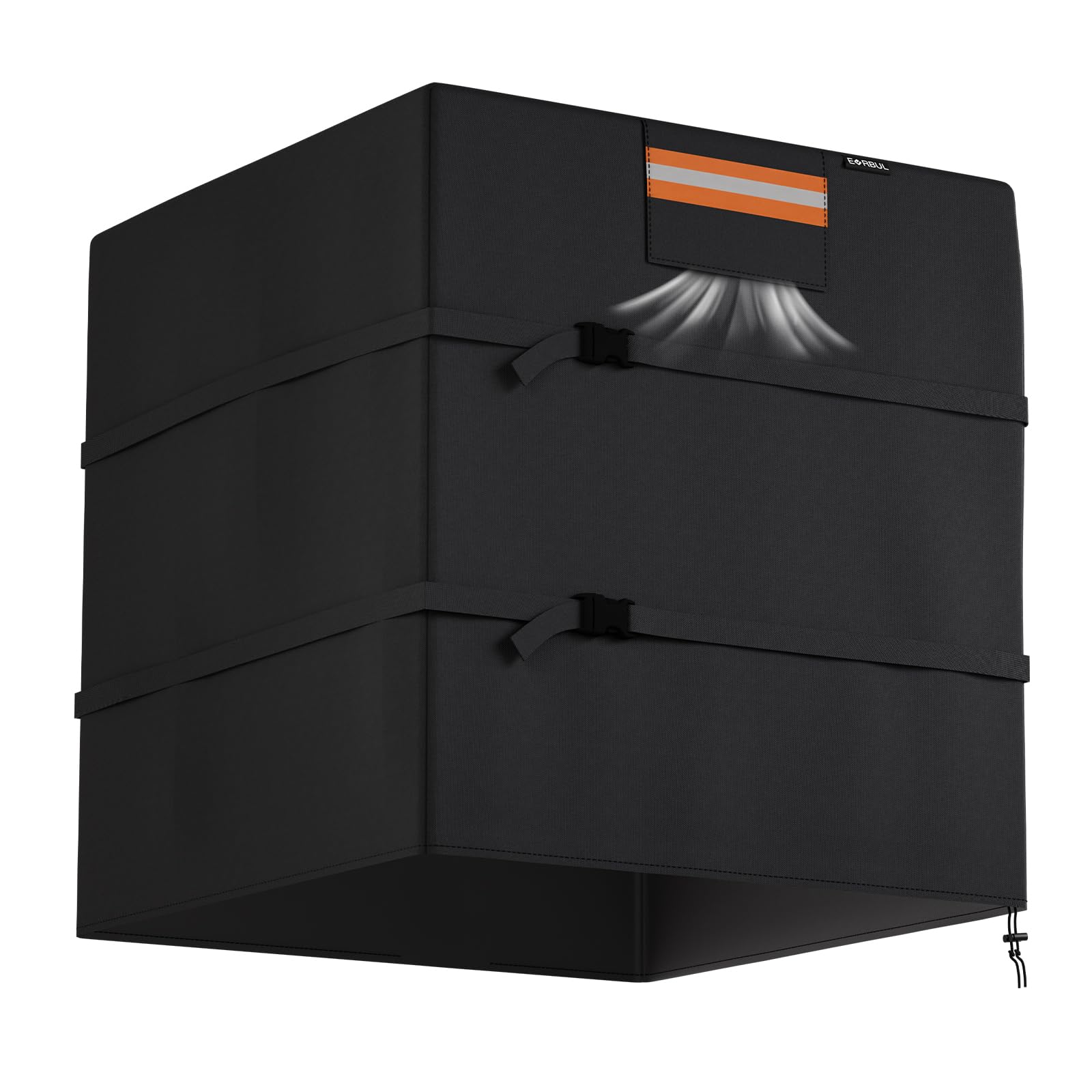 EVRBUL Down Draft Evaporative Cooler Cover Fits Downdraft Swamp Coolers Heavy Duty 420D Outdoor Cooler Cover Waterproof with 2 Windproof Buckles Air Vents Reflective Strip 34"W x 34"D x 36"H