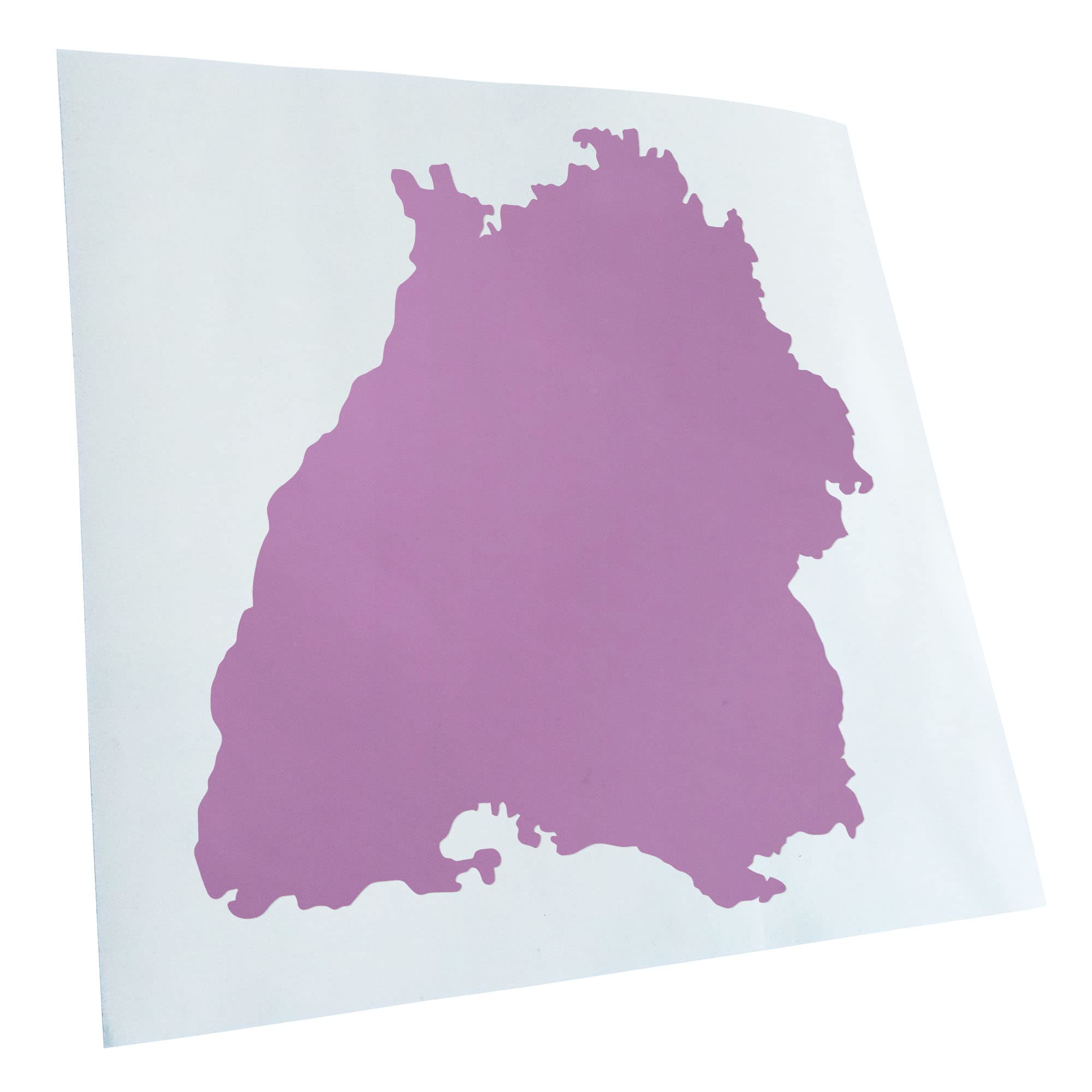 Kiwistar - Car Sticker - Lilac - 30 x 27 cm Baden - Württemberg Silhouette - Rear Window Car Sticker Weatherproof for Car Truck Moped Truck - Sticker Exterior Self-Adhesive Tuning Accessories for