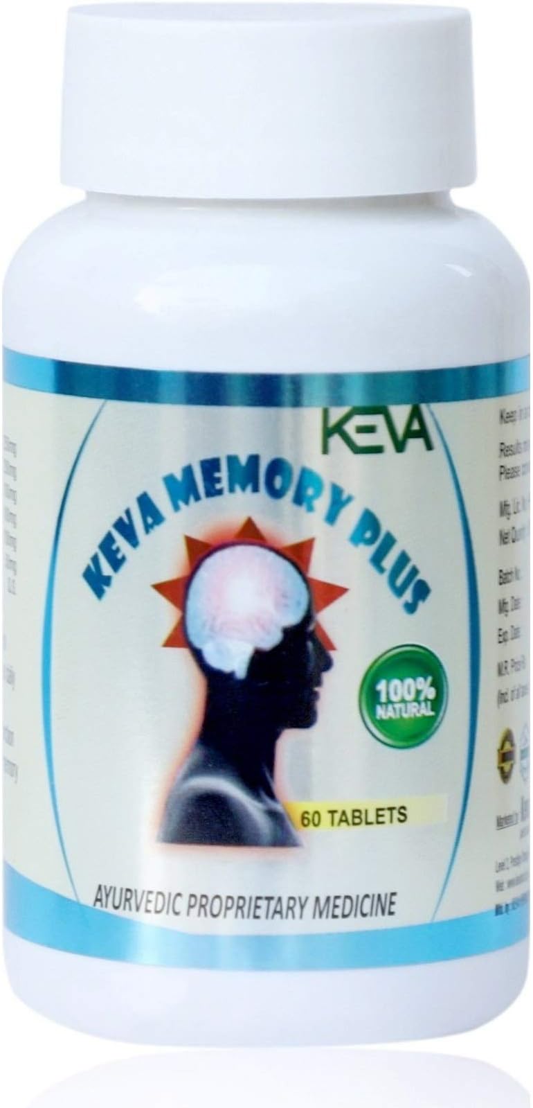 Memory Plus Tablets | Natural memory enhancer, formulated from natural herbs | Provides nutritional support for healthy brain function | 1Pack (60Tablets)