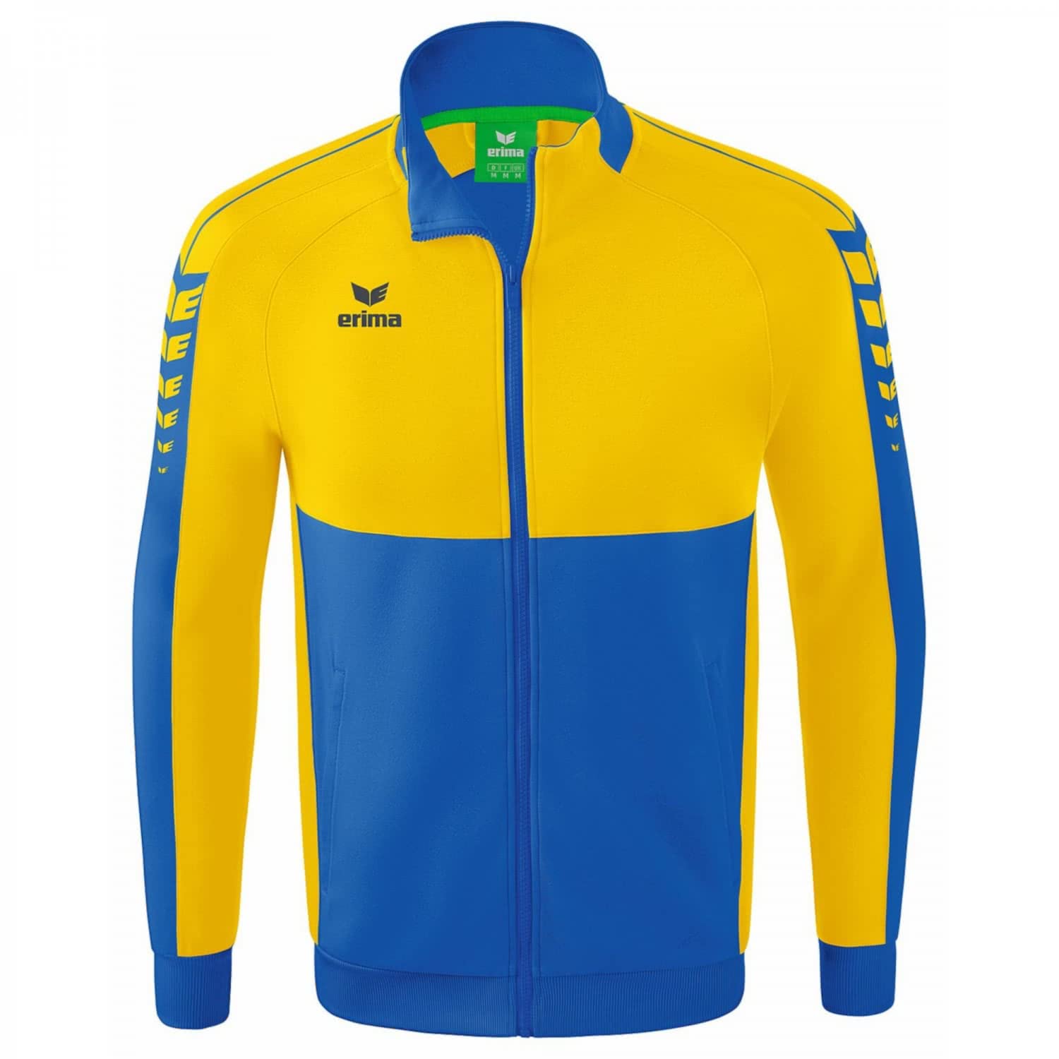Erima Adult Six Wings Worker Jacket, New Royal/Yellow, L