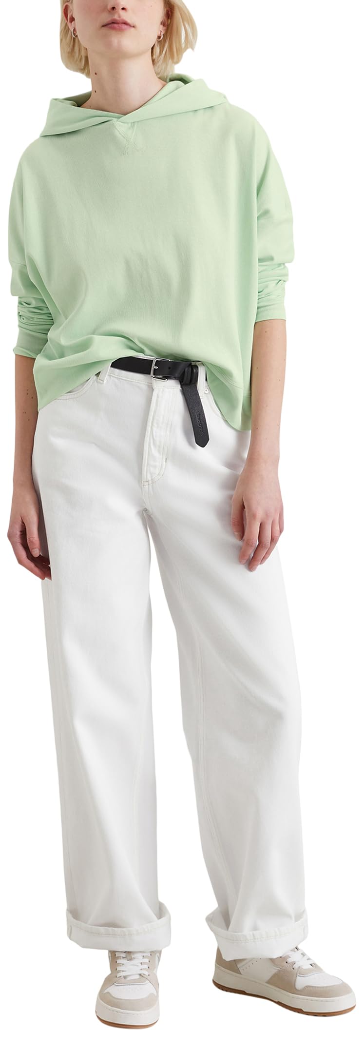 Marc OߴPolo Denim femmes sweat à capuche avec élasthanne relaxed fit, Vert (Mint Mist), S