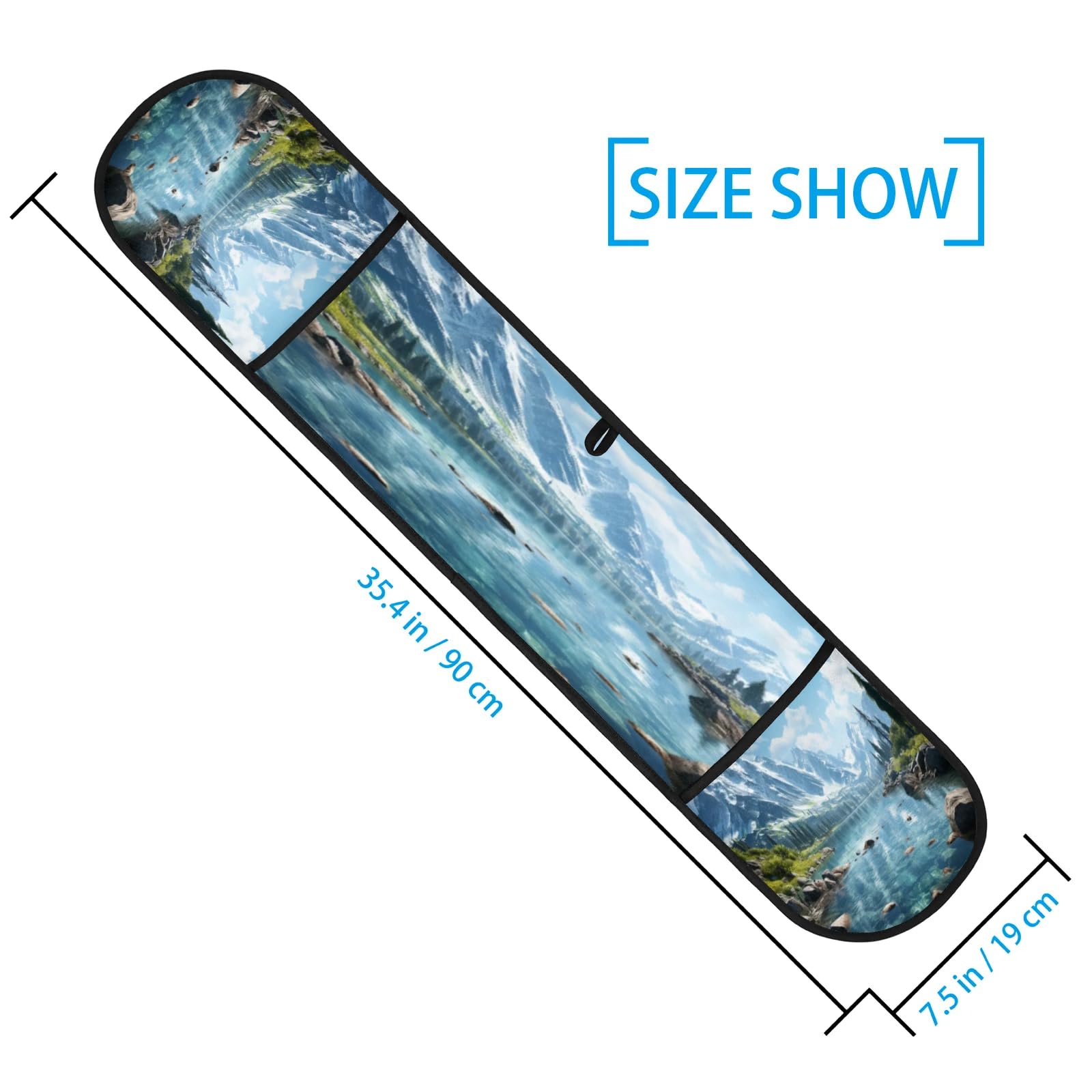 Landscape Mountains Trees Lakes Double Mitt Oven Glove Heat Resistant Microwave Glove Extra Long Potholder Kitchen Oven Mittsfor Cooking Baking and Serving