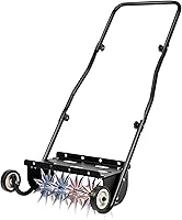 Suchtale 18-Inch Push Spike Aerator - Heavy Duty Rolling Lawn Aerator with Weight Tray for Deep Soil Penetration & Easy Lawn Care