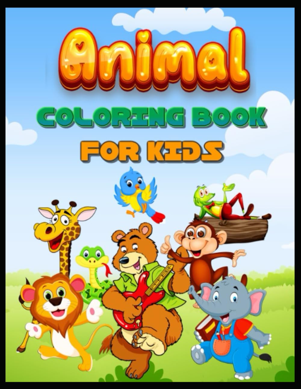 Animal Kingdom: A Fun Colouring Book for Kids Aged 3-6