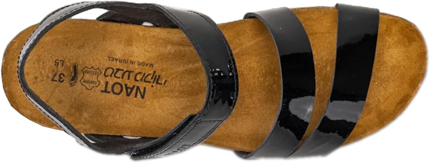 Black Leather Women's Kayla Sandals by Naot - Image 4