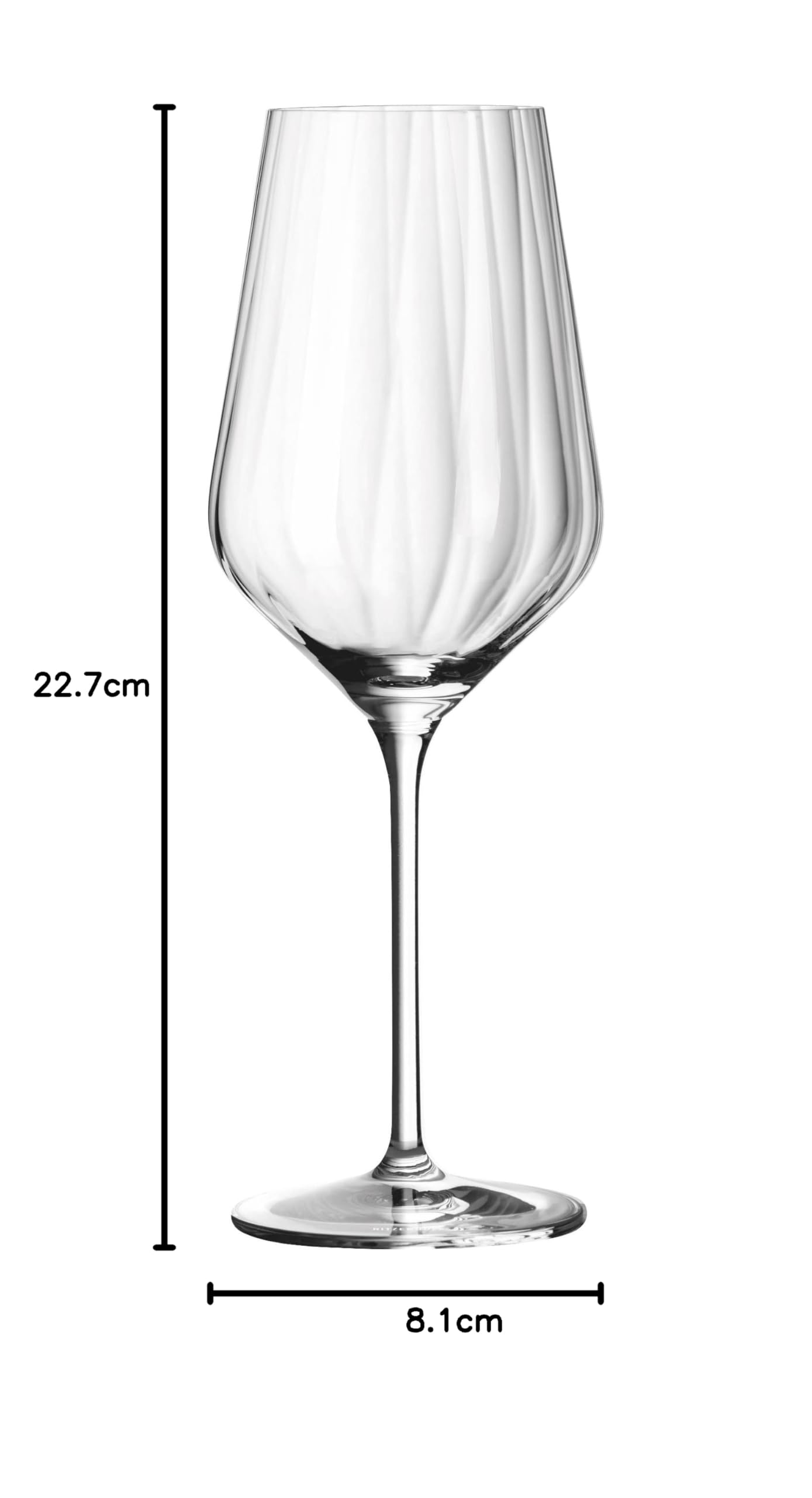 RITZENHOFF 6111010 - Set di bicchieri da vino bianco e acqua, serie taglio a stella, 12 pezzi per 300 ml, elegante, made in Germany, trasparente