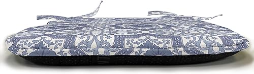 Miniatura 3 de Lunarable Orient - Juego de 6 cojines de asiento para silla, diseño de estrellas marroquíes, espirales y curvas abstractas, ilustración oriental