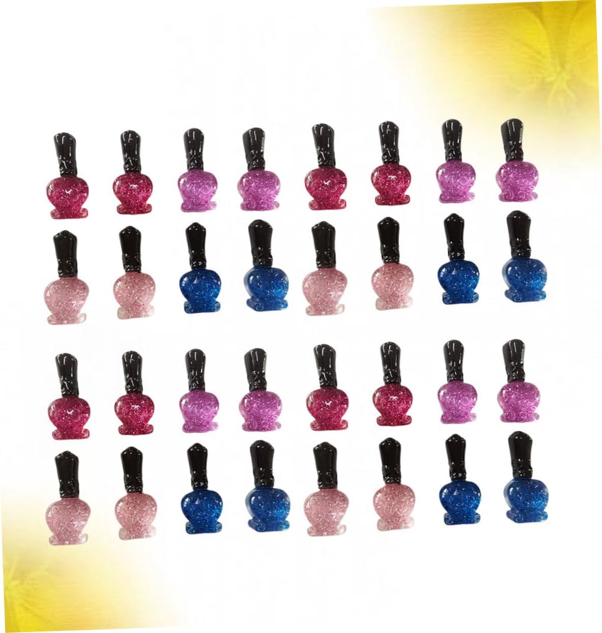 Lurrose 80pcs Nail Charms Resin Flatback Charms Diy Craft Buttons Simulated Nail Polish Decor Case Decorations