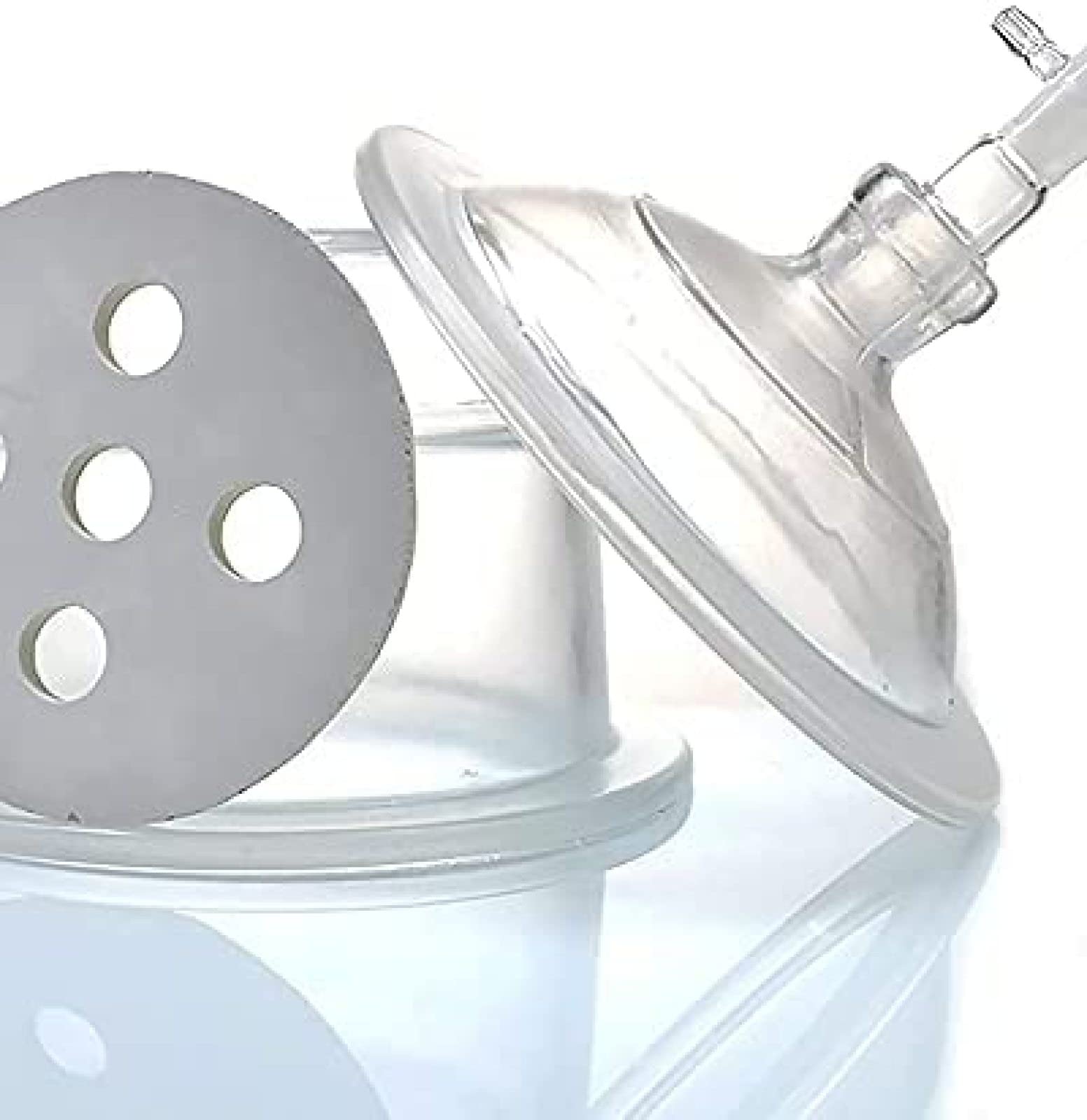 con Placa De Porcelana, Secador Al Vacío, Desecador De Vidrio Transparente para Laboratorio, Apto para Equipos De Secado De Laboratorio Escolar,210 Mm,Famous1