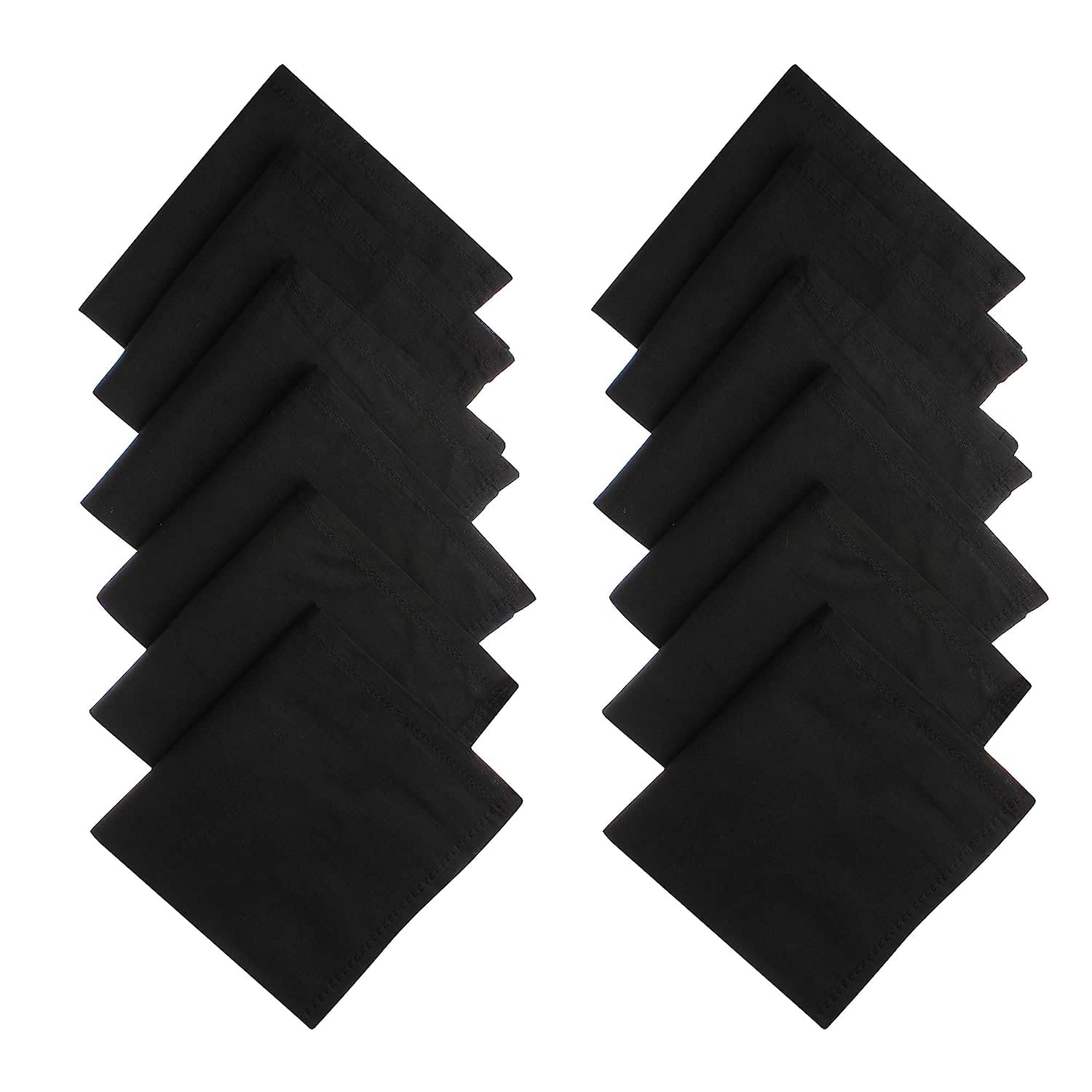 jenny denial Pure Cotton Black Rumal/Handkerchief For Men (Size 48 * 48 CM) hankies-picture-12
