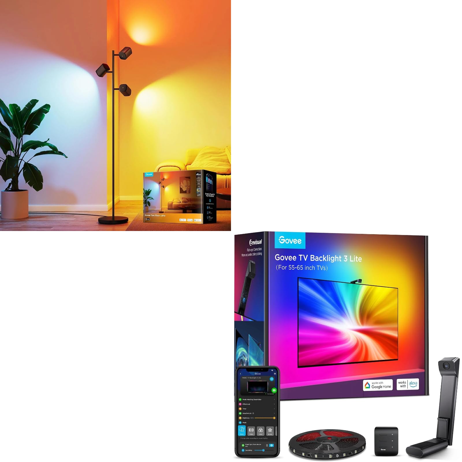 Govee TV Backlight 3 Lite avec synchronisation dynamique des couleurs pour écran - 8