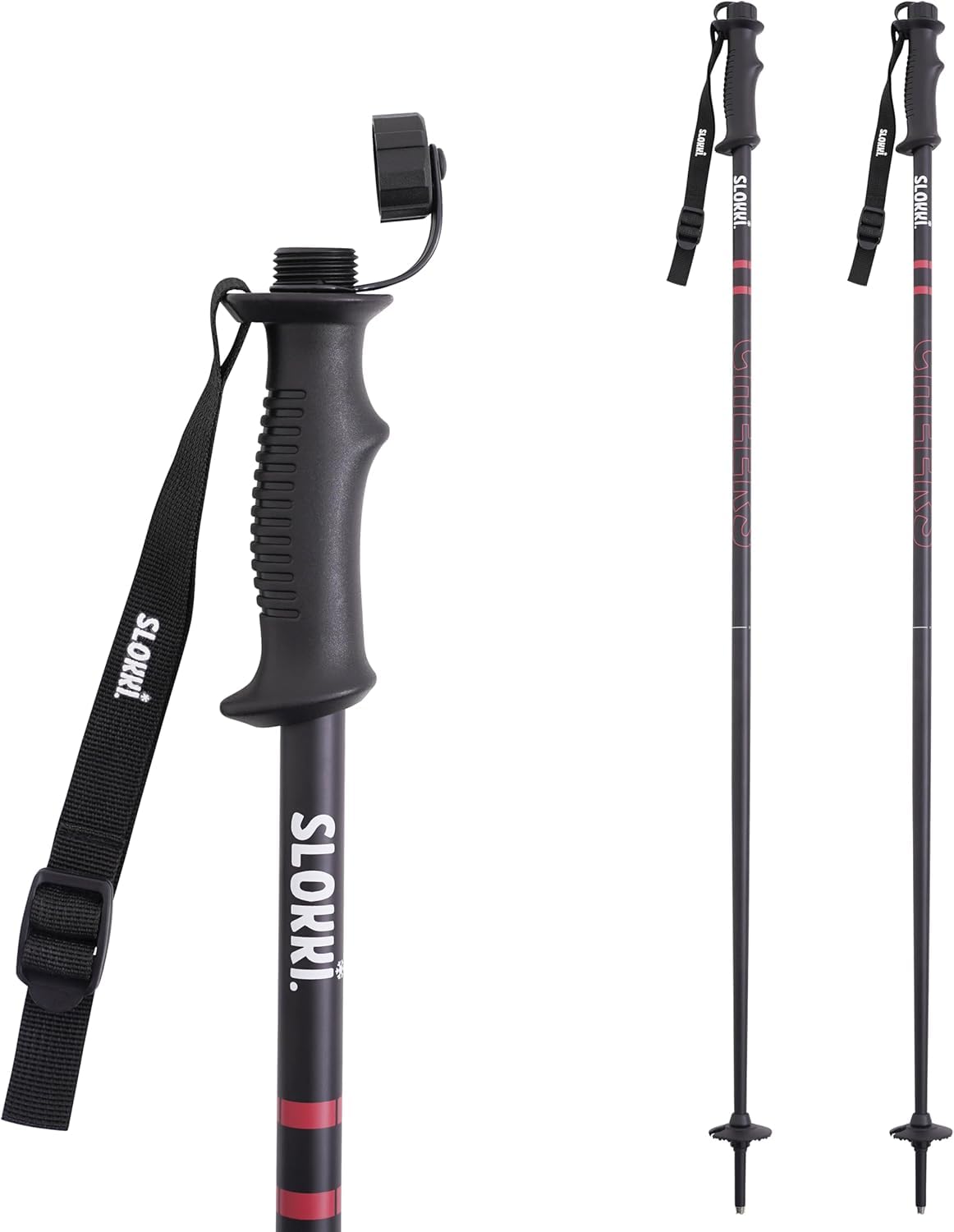 Bâtons de Ski avec Porte-Boisson - 2 x 200 ML | Aluminium 7075 de Haute Qualité - Bâtons de Ski pour Votre Boisson Préférée - Entonnoir Pratique Inclus