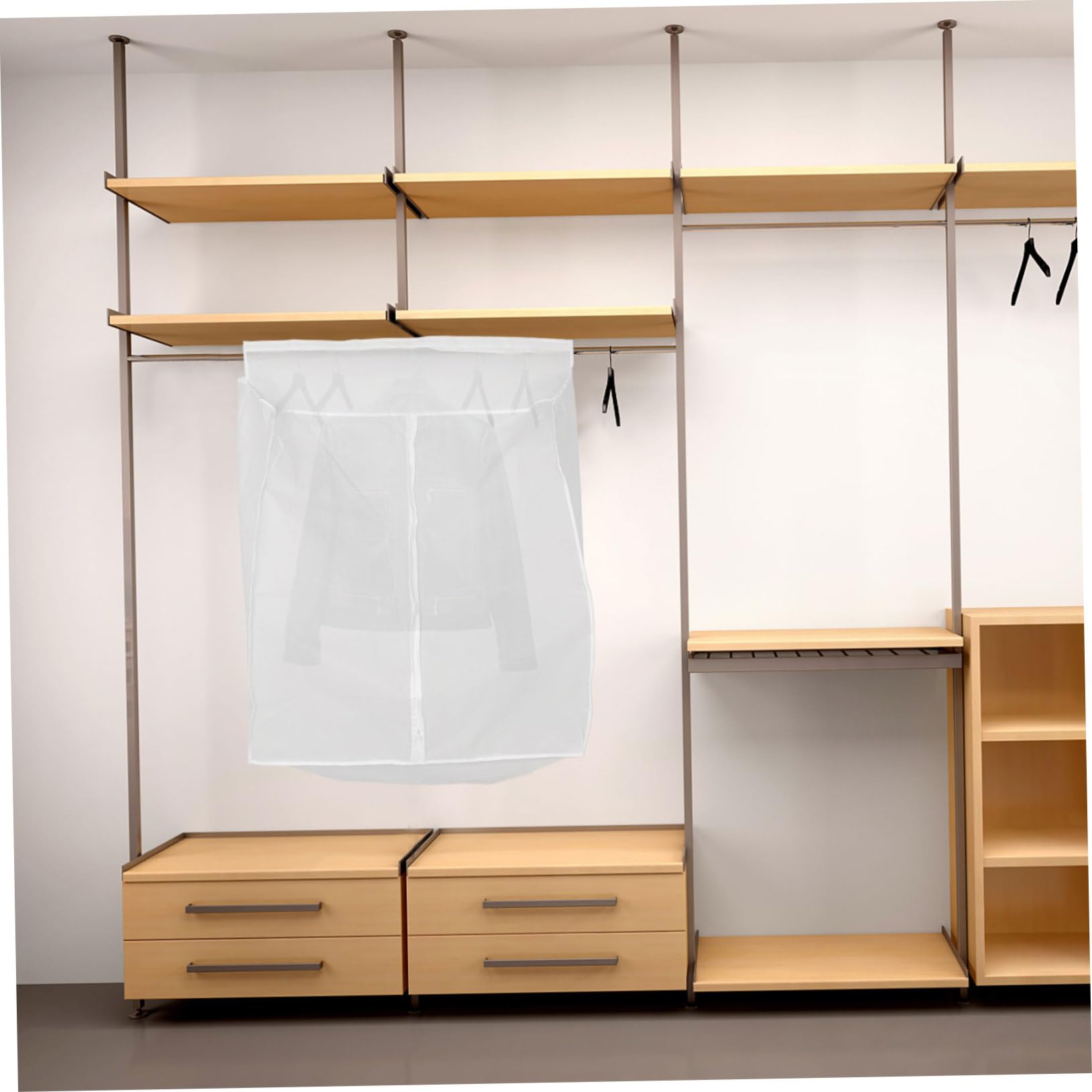 Bolsa De Ropa Reutilizable Funda Para Colgar Ropa Funda De Abrigo Transparente Cierre Tamaño 50x80x90 Cm Para Armario