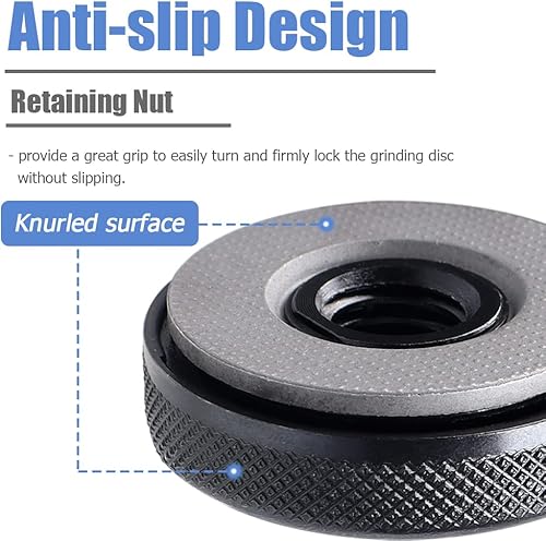 Miniatura 5 de Mesee Tuerca de sujeción para amoladora angular de rosca M14, reemplazo de tuerca de liberación rápida, brida de retención de bloqueo rápido, cierre