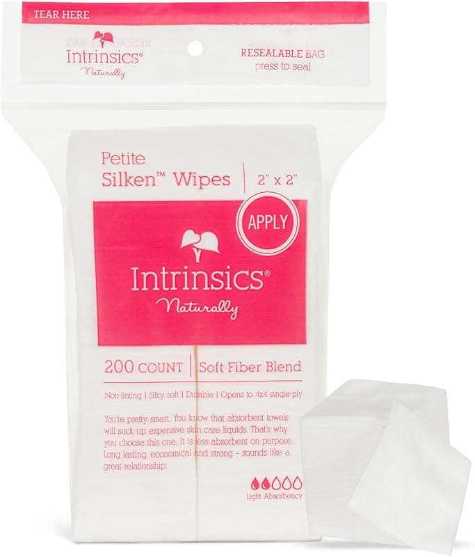 Intrinsics Petite Silken Lenços Estéticos 5,08 x 5,08 cm, 4 camadas, Pacote com 200