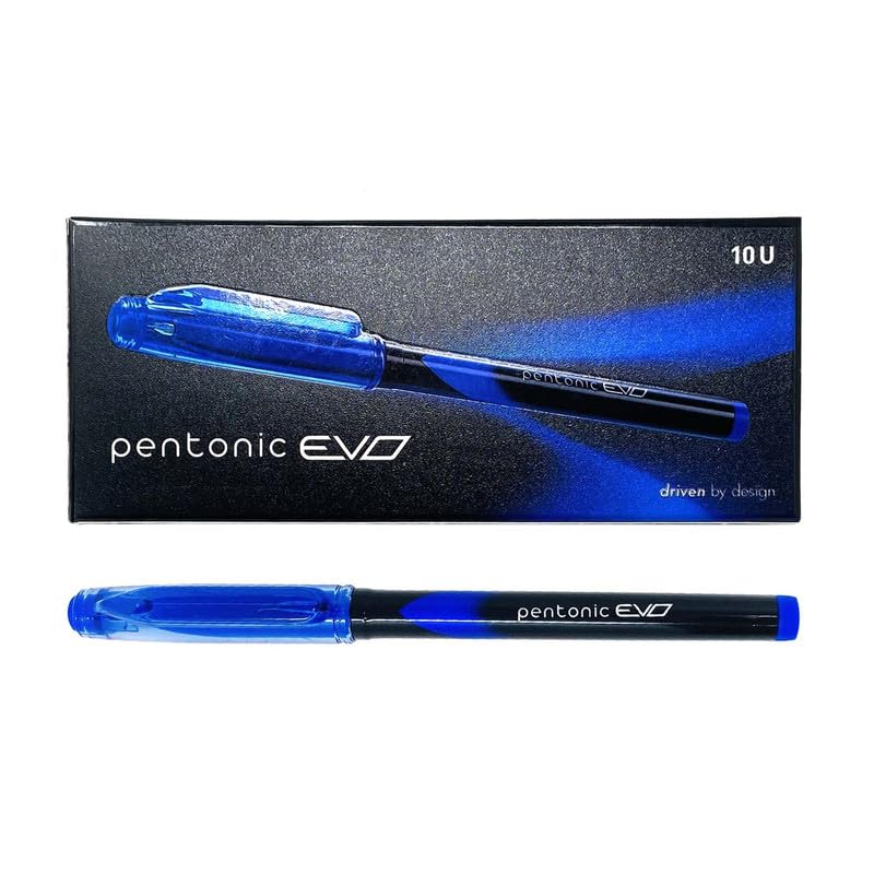 Image of Pentonic EVO 0.7 mm Gel Pen | Blue Ink,Pack of 6