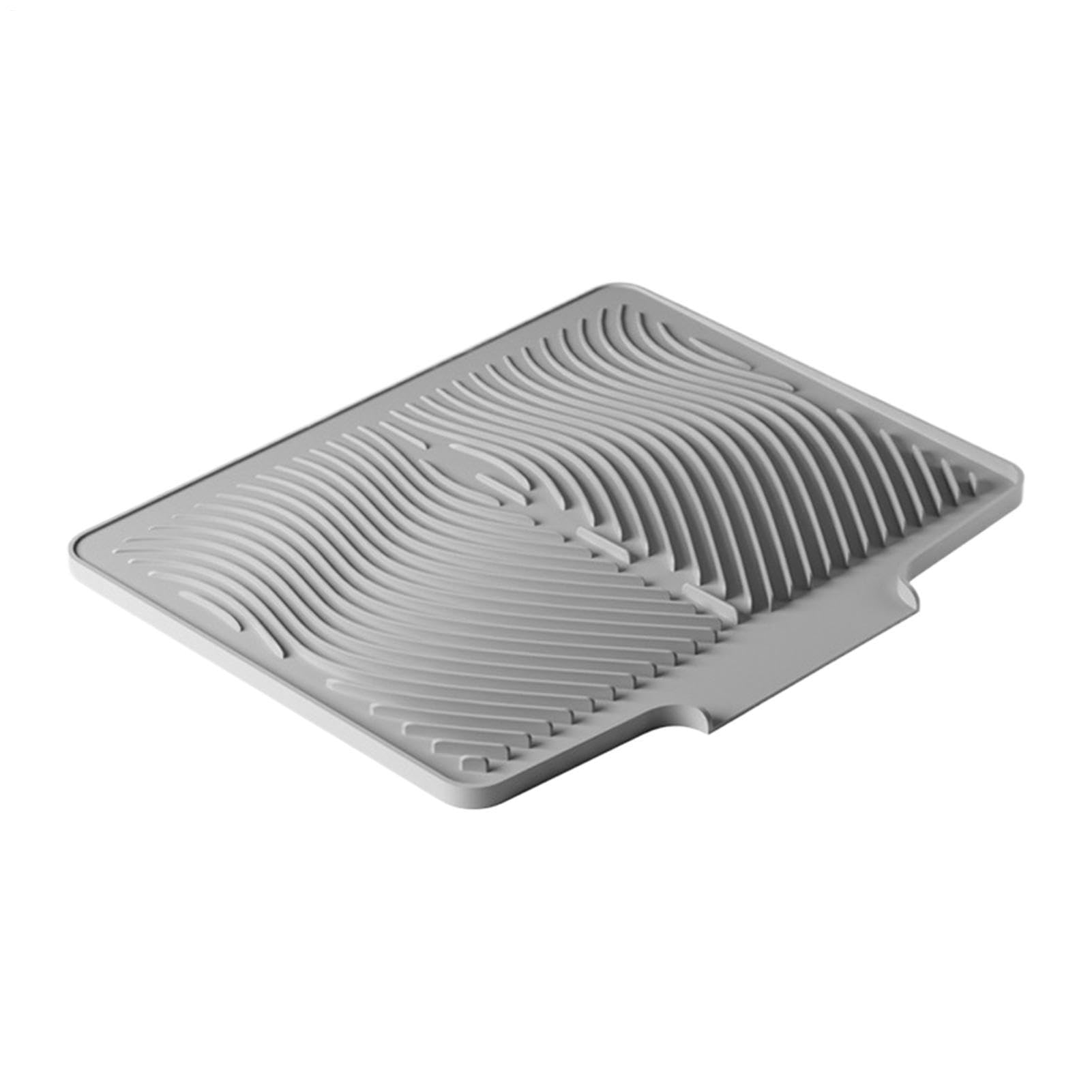 Alfombrilla de secado de silicona de 40x33 cm antideslizante con drenaje para platos y encimera