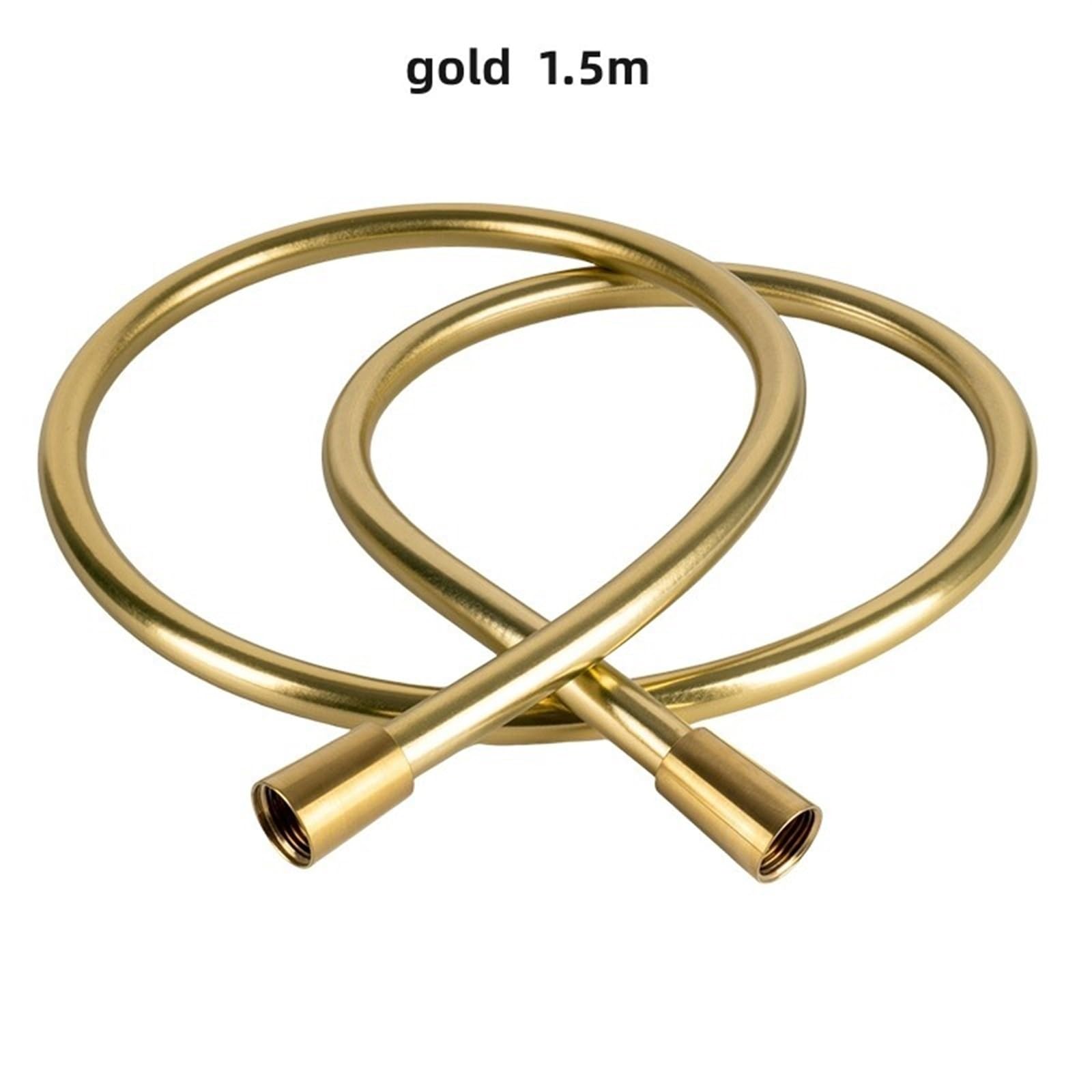 Manguera ducha Manguera de ducha a prueba explosiones, 1,5 M/2M con conexiones latón, cabezal mano Flexible antigiro, tubo baño(Gold-1.5M)