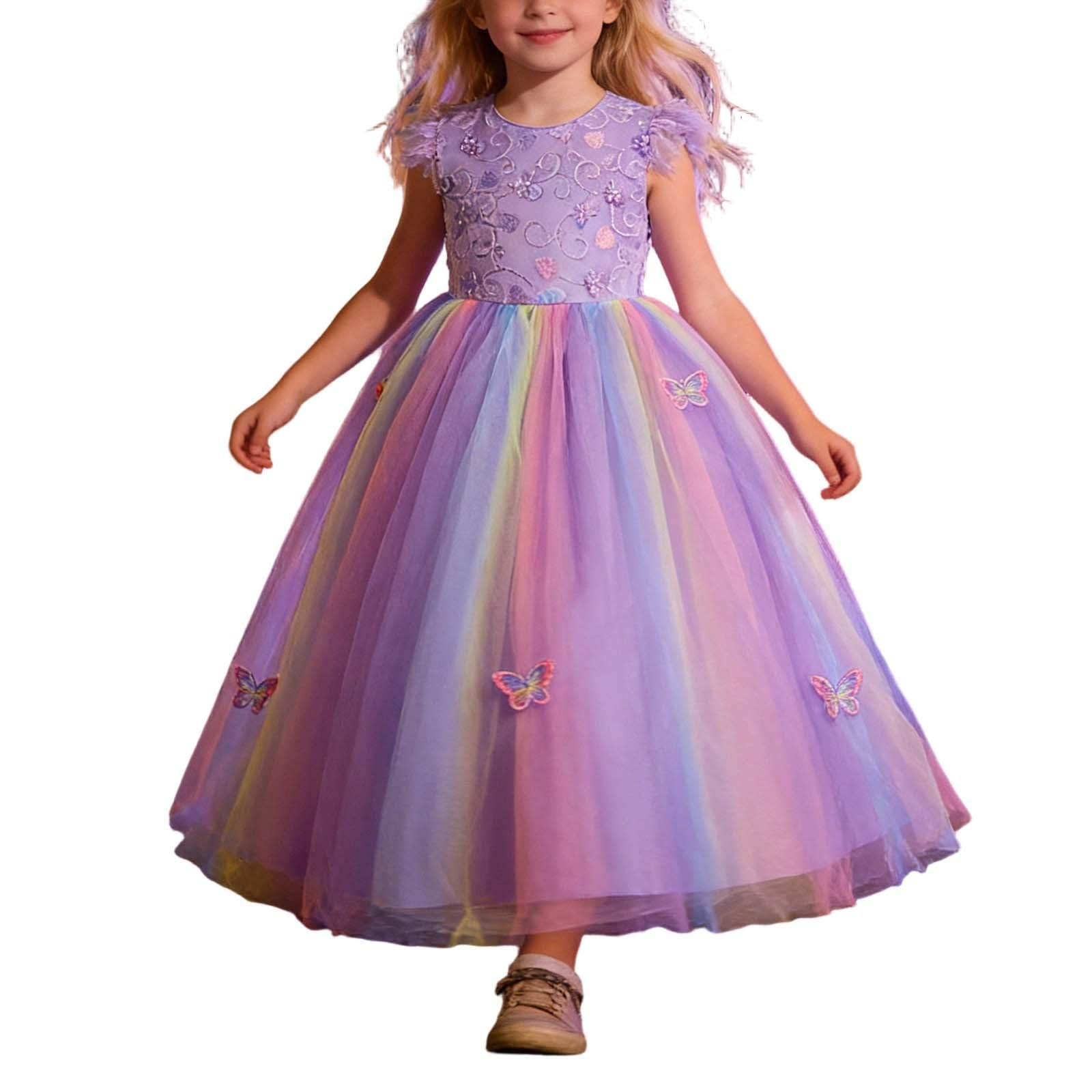 Festliches Mädchenkleid mit Schleife glitzerndem Tutu-Rock für Elegante Partys ideal für besondere Anlässe sommerliches Partykleid für von 8 bis 12 Jahren pflegen vielseitig tragbar