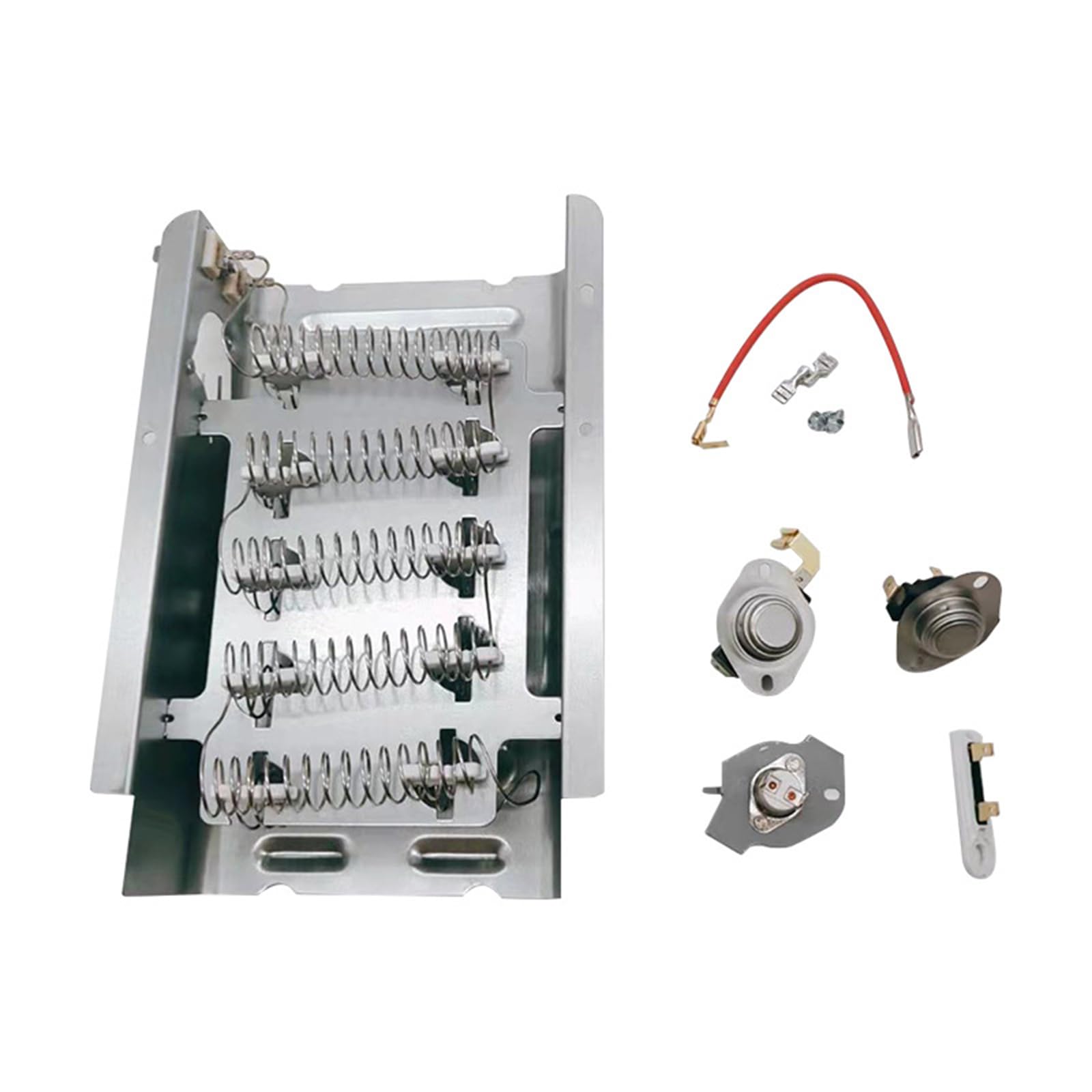 Mekalero Dryer Heating Component Set with Temperature Control Dryer Heating Plate Adjustable Temperature Parts Iron Texture Home Appliance Spares