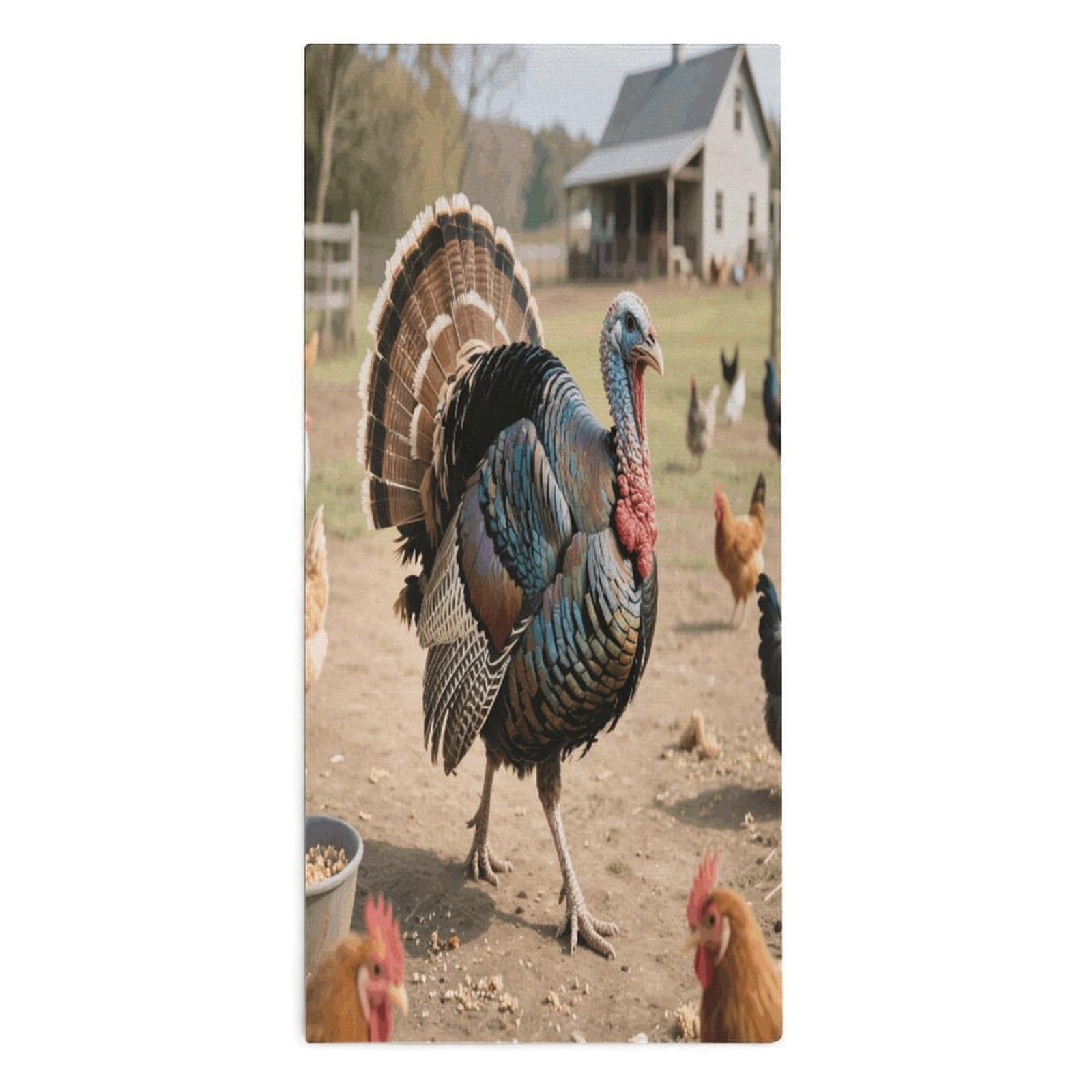 YUXBVKRS Farm Turkey Hand Towels for Bathroom 14x29 Inch