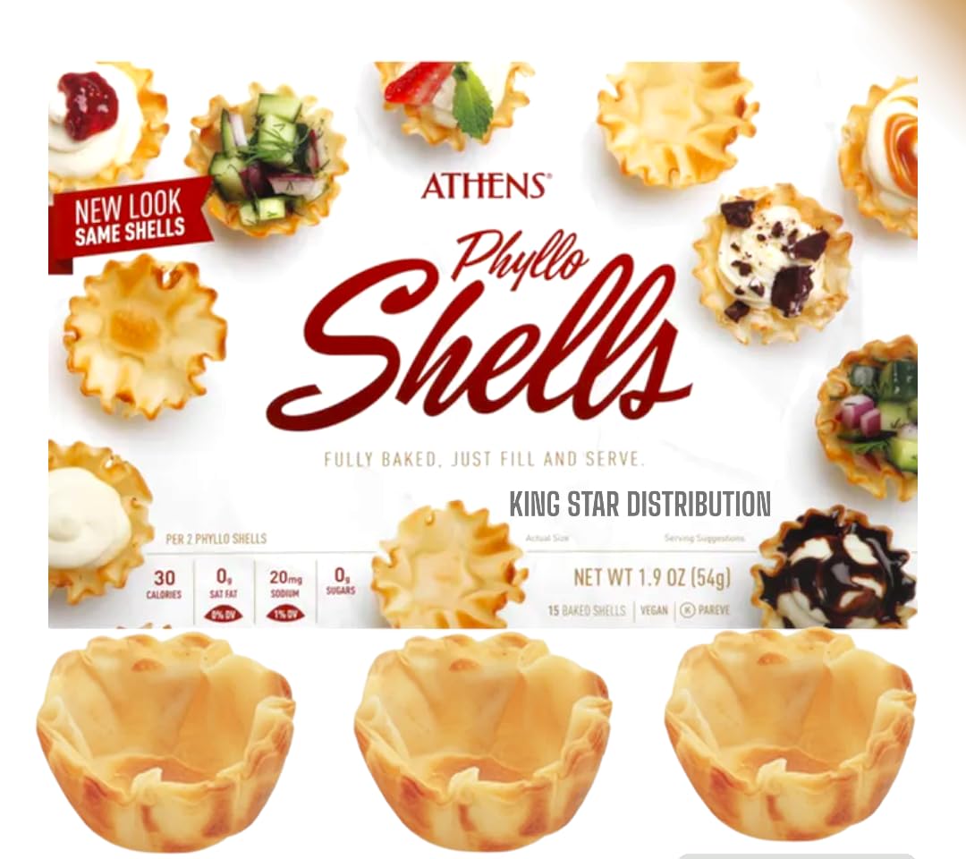 Generic Athen's Mini Phyllo Shells, 15ct per Tray, 6 Trays, 90 Total Phyllo Shells