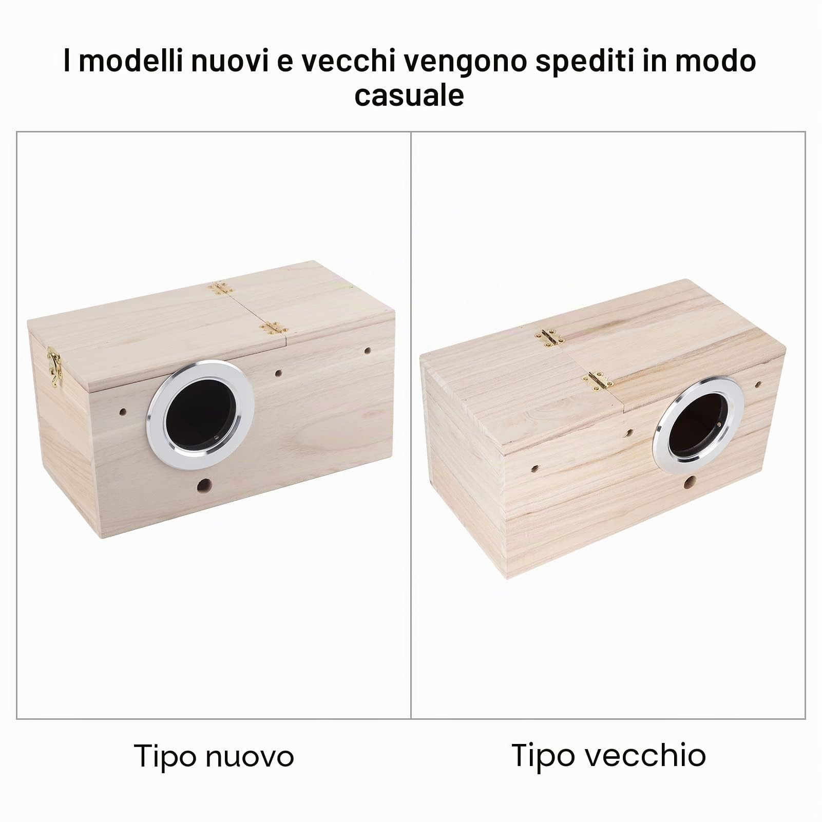 Fdit1 Durevole Nido di Uccelli in Legno Natural Bird House Cockatiels Scatola di Allevamento di Uccelli per colombaia Passero Piccolo Animale