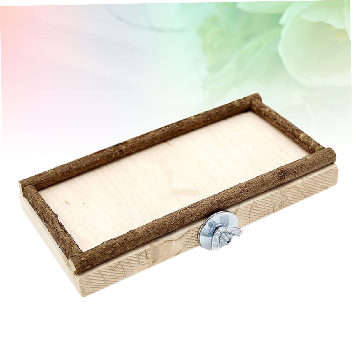 Beavorty 3 Pezzi 10x15 Cm Tavolo Da Gioco in Legno Per Pappagalli E Mangiatoia Per Esercizi Per Uccelli
