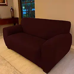 Capa Para Sofá Malha Gel Arte Cazza Vinho 3 Lugares