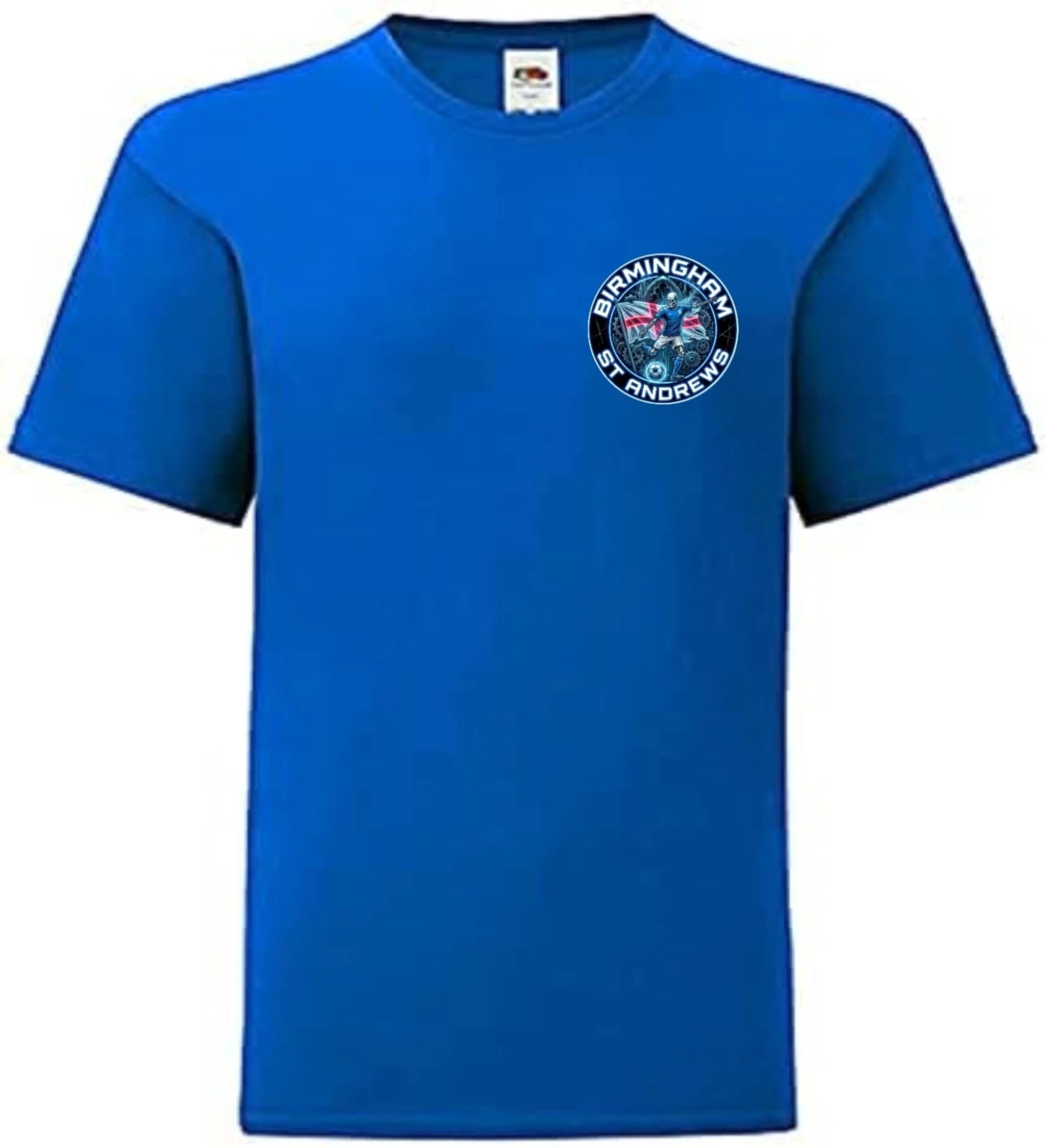 Invicta Screen Printers Birmingham City T-Shirt St Andrews Skeleton Player Football Fan Unisex Adult Top (UK, Alpha, M, Regular, Regular, Blue)