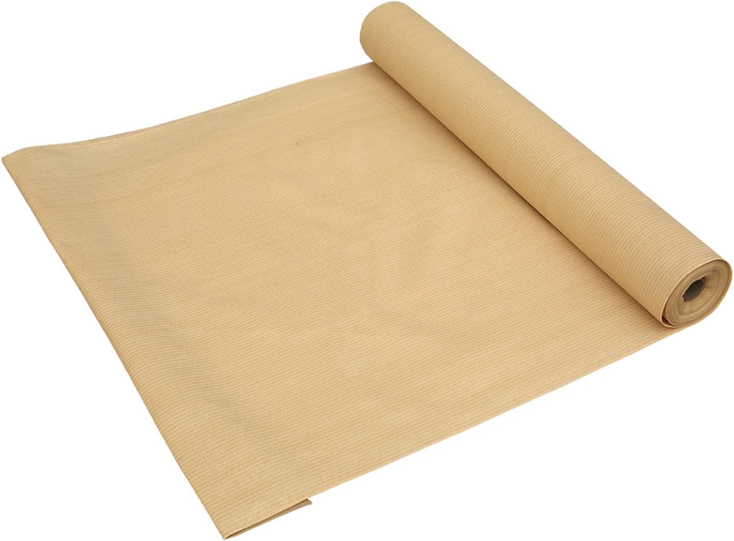 SUNRISE Sunshade Cover, 2m*50m Roll Sunblock Shade Cloth Net, 98% Shading Rate,Roll Sun Shade for Courtyard Garden Lawn (Shade Rate 98% UV Protection, Beige)