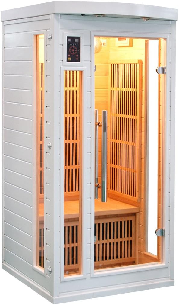 Sn-SOLEILBL1 Soleil Blanc Infrared Sauna Booth - 1 Seater -
