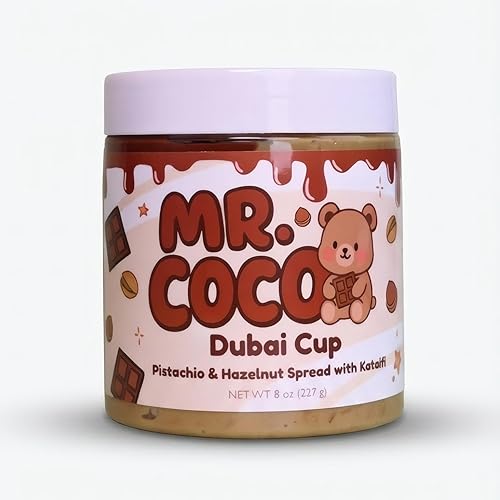 Mr Coco Dubai Cup Pistachio Cream Spread with Tahini, Crunchy